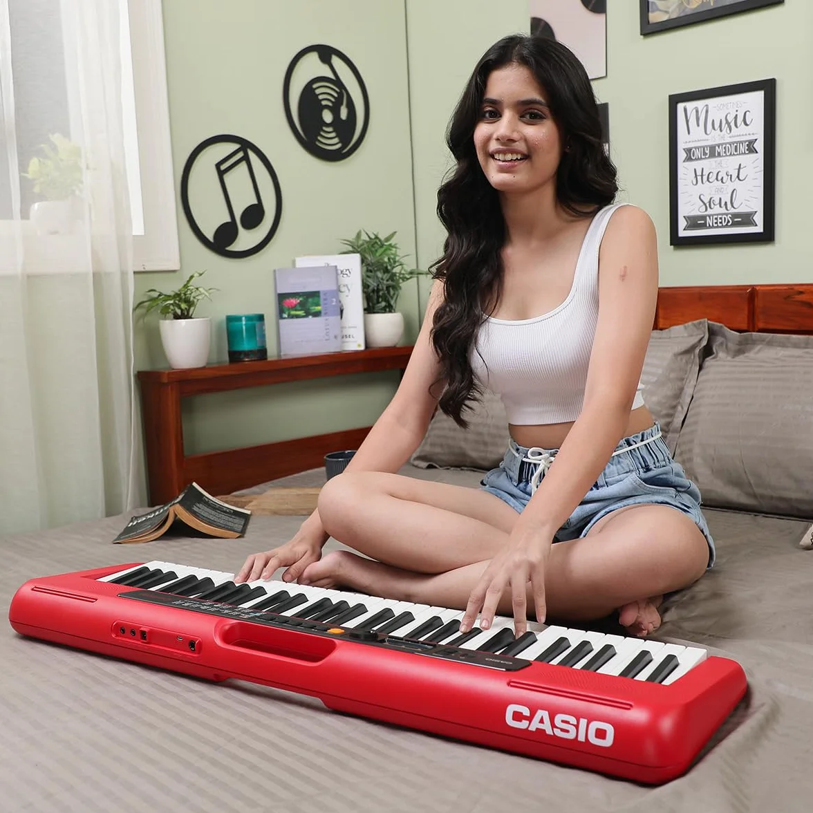 Casio CT-S200RD - Teclado de piano, Rojo