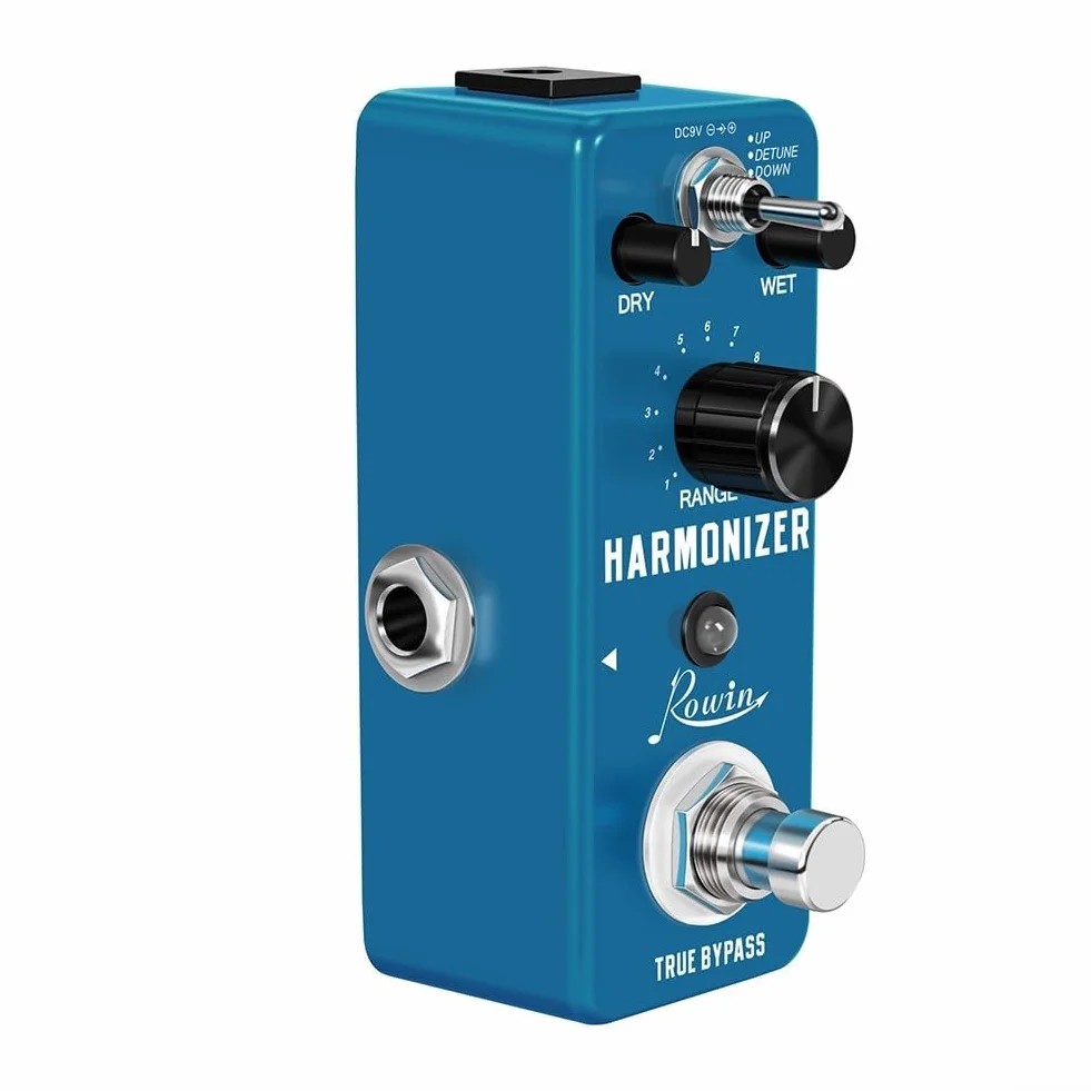 Pedal armonizador de guitarra, pedales de efecto de tono digital, True Bypass, con cambio de tono de precisión y modos, para efectos de sonido mejorados
