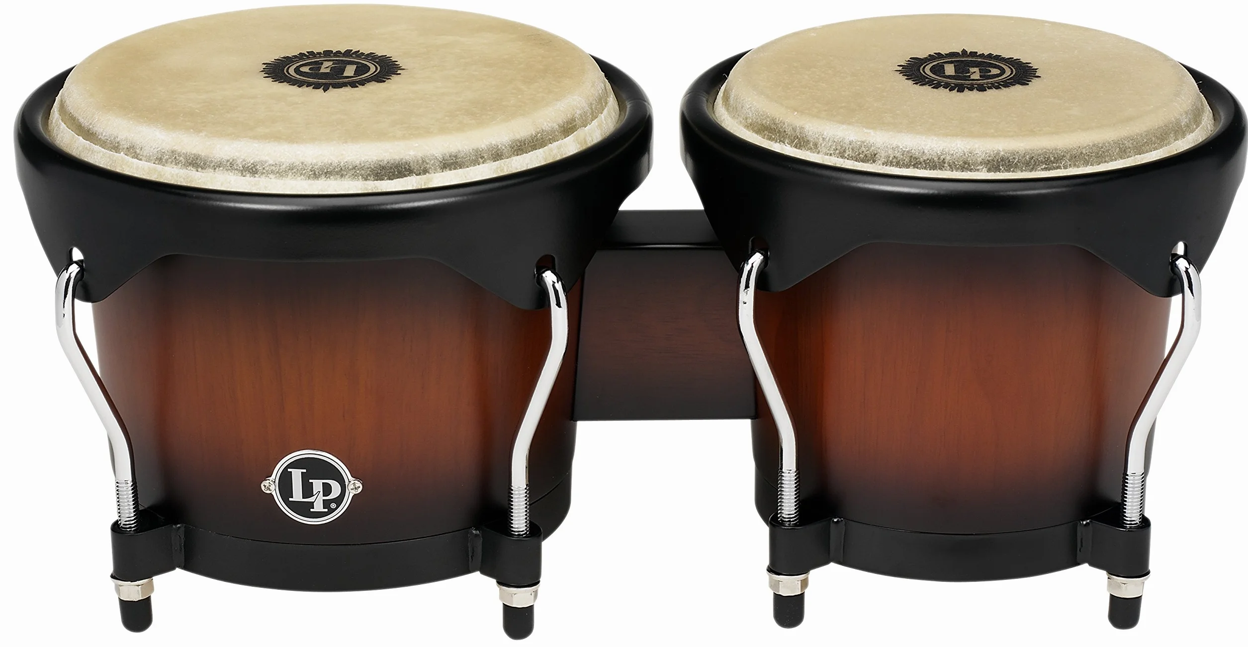 LP Latin Percussion - City Series Bongo - 6" y 7"- roble siamés - herrajes negros - vintage sunburst mate LP601NY-VSB