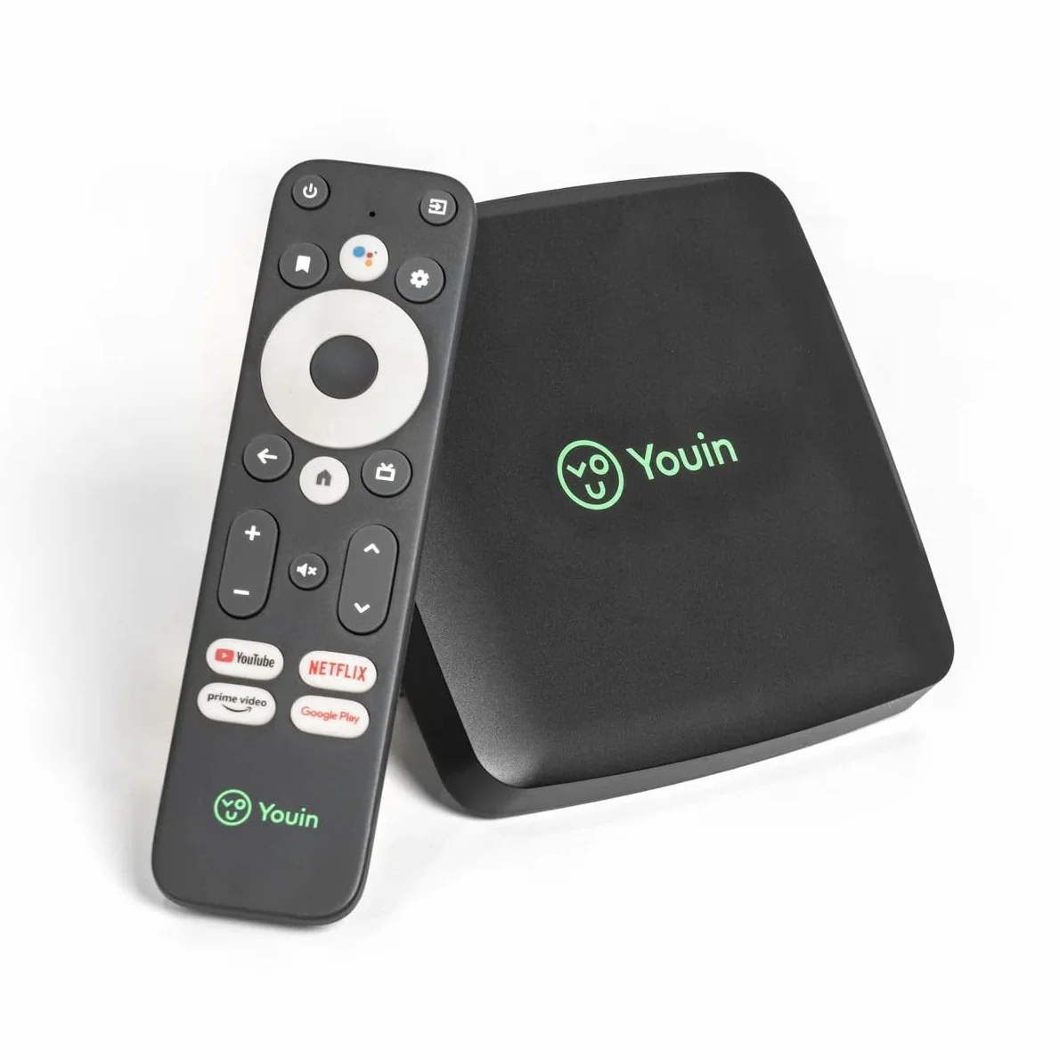 Youin EN1040K 4K UHD Smart TV z Android TV 12 Chromecast Google Assistant HDR 60fps H.265 WiFi Dual-Band Bluetooth USB HDMI Ethernet