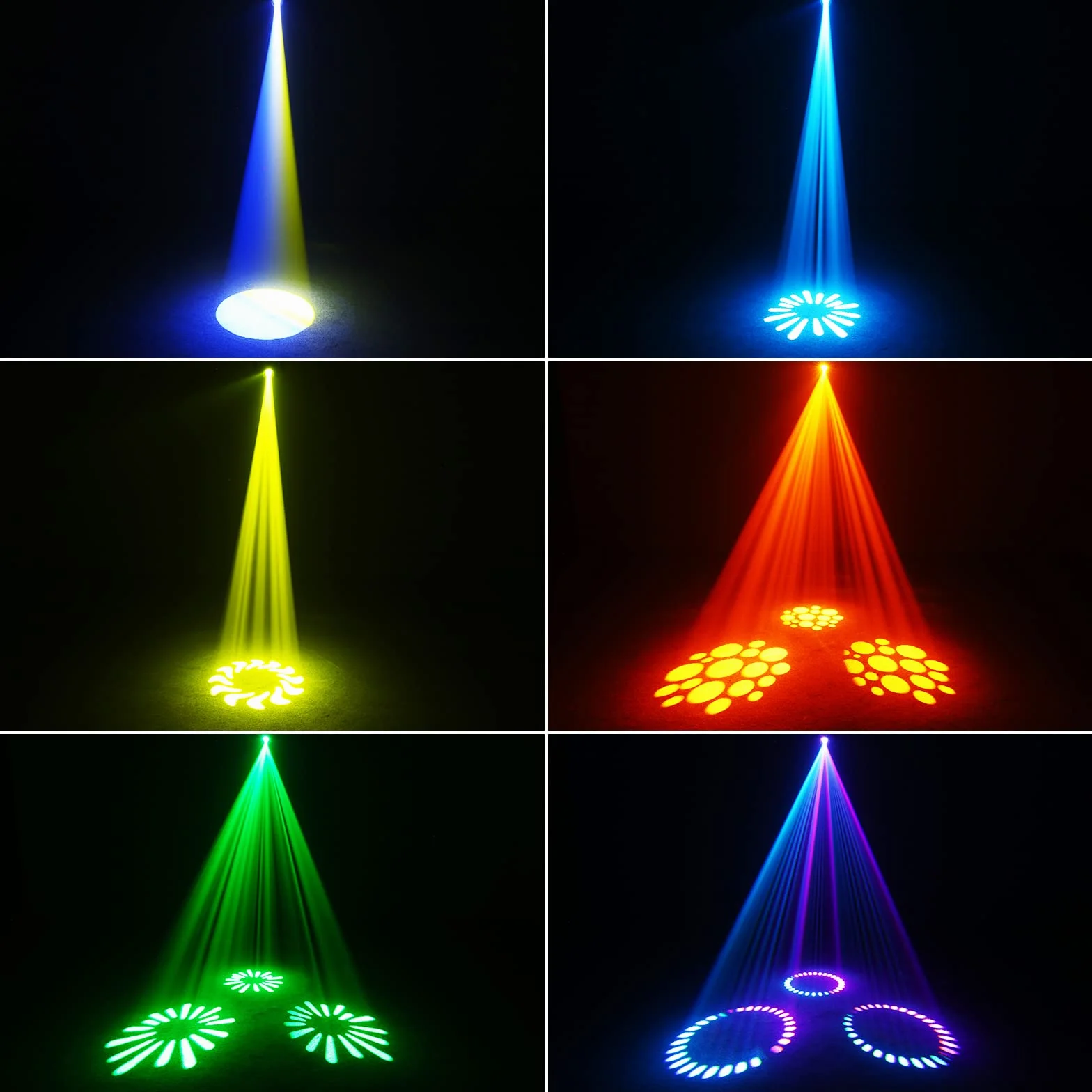 UKing Cabeza Movil LED 100W Luces DJ RGBW 8 Patrón 8 Color DMX512 Iluminación de Escenario Spot luces de Discoteca para Bar Club Fiesta Disco Boda