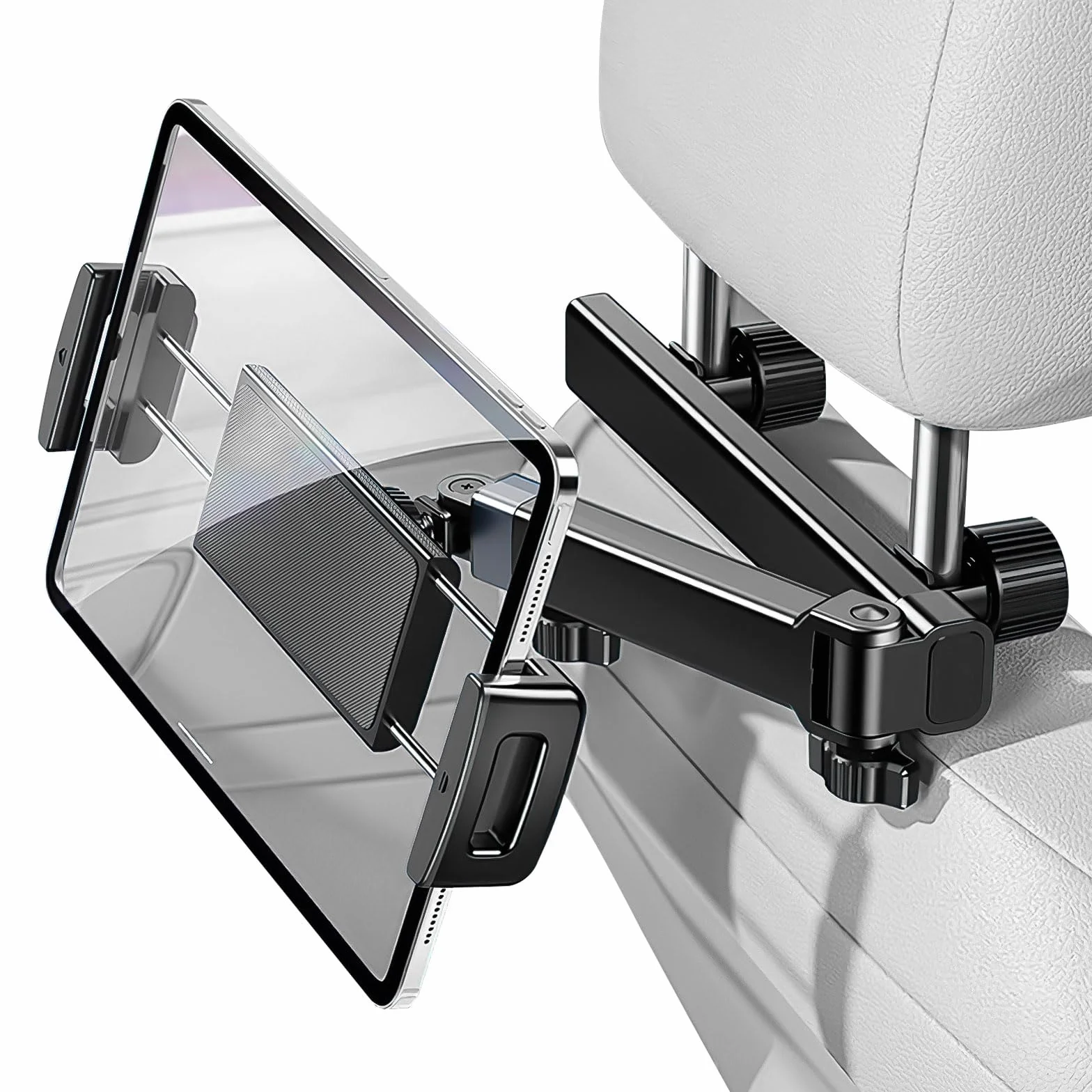 Soporte Tablet Coche Extensible, Soporte Extensible para Tablet Móvil Soporte Reposacabezas Asiento Trasero con Apoyo 360 Rotación para 4,7~31 Pulgadas de iPad y iPhone, Galaxy Tab, Huawei, Switch