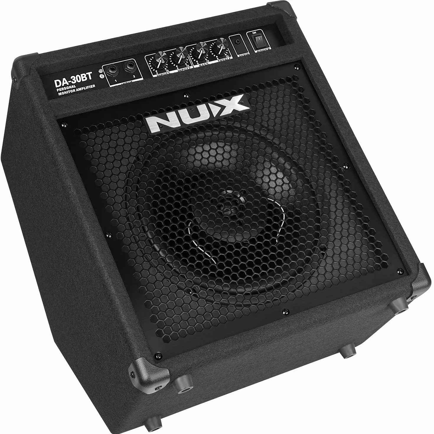 NUX DA-30BT - Altavoz de batería para monitor personal (30 W, portátil, Bluetooth, para batería electrónica)