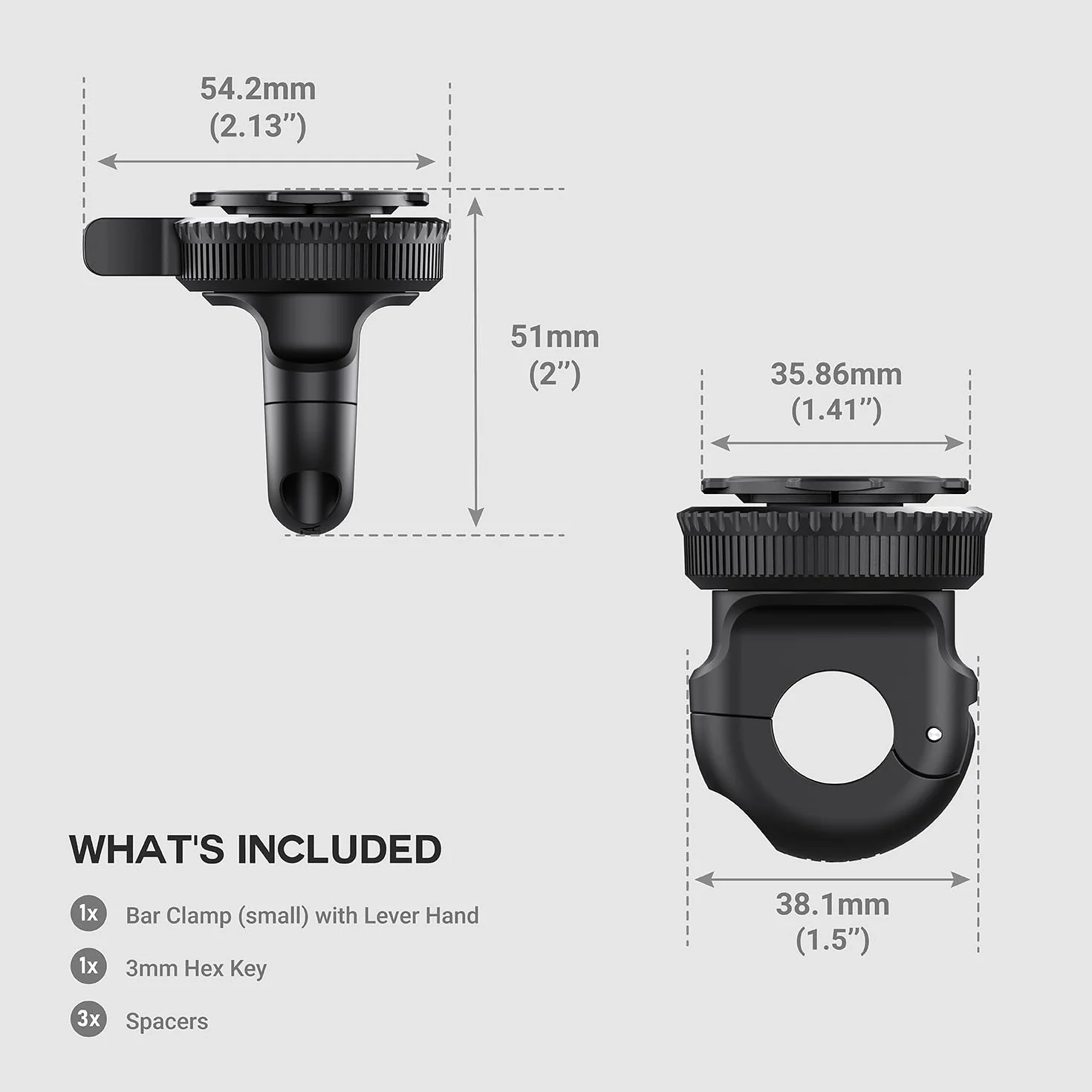 TUSITA Twist Lock Scooter Motocicleta Espejo Soporte
