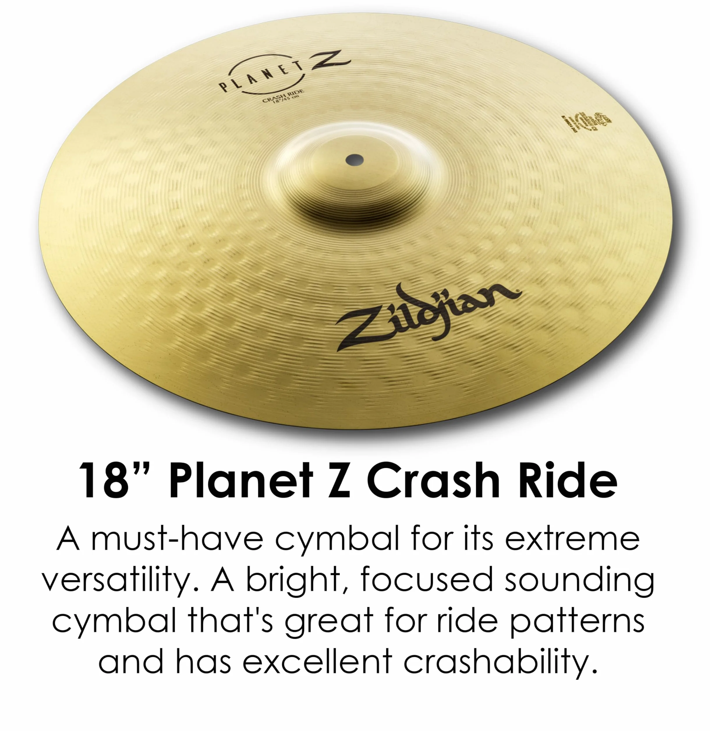 Zildjian ZP1418 Planet Z Series - Juego de Platillos Fundamental - 14"H and 18"C,Nuevo Modelo