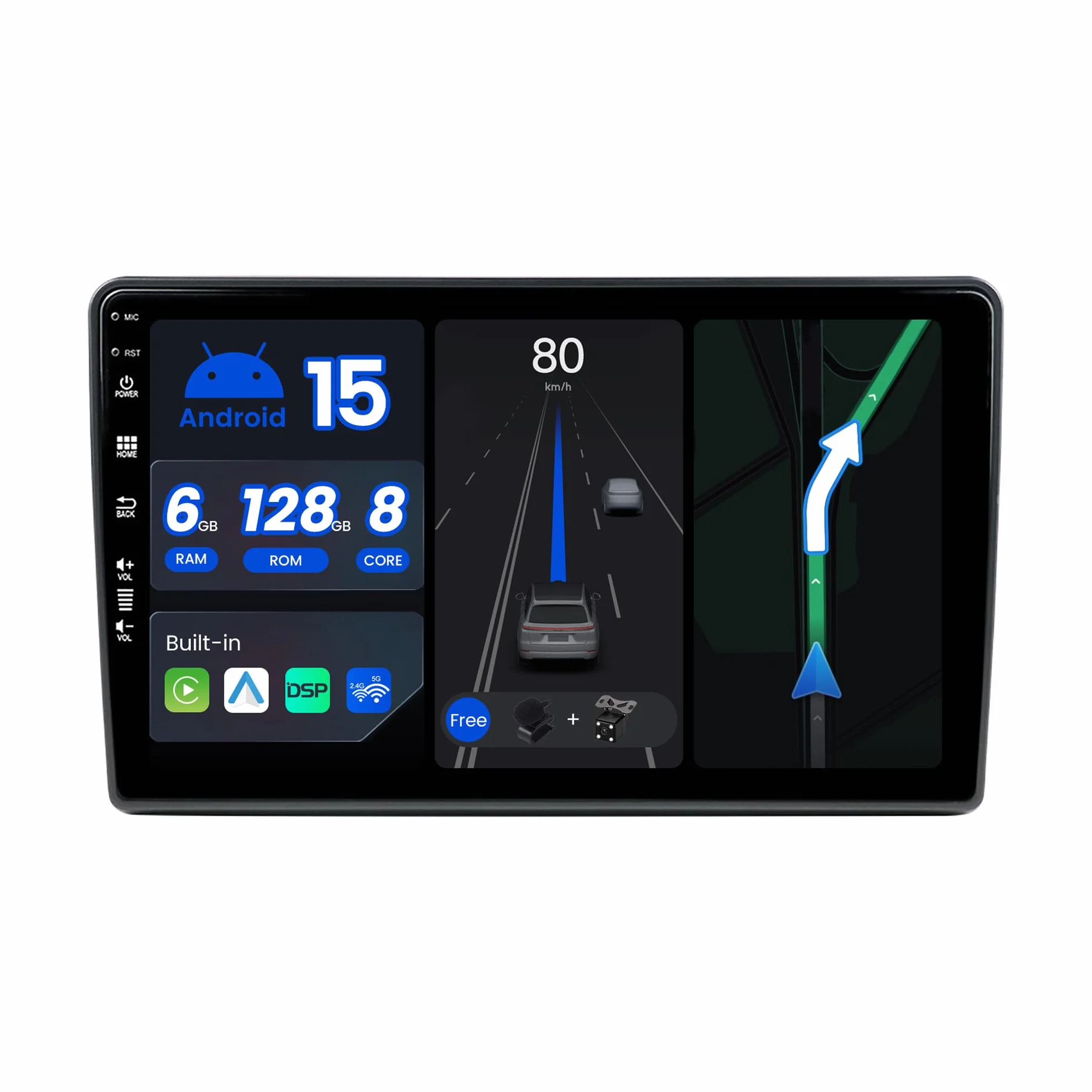 JOYX - 6G+128G - Radio de coche Android 13 IPS para Fiat Ducato/Citroen Jumper/Peugeot Boxer - Inalámbrico CarPlay/Android Auto/DSP - Cámara LED y MIC - 9 pulgadas 2 Din - DAB SWC Fast-Boot 360 Camera