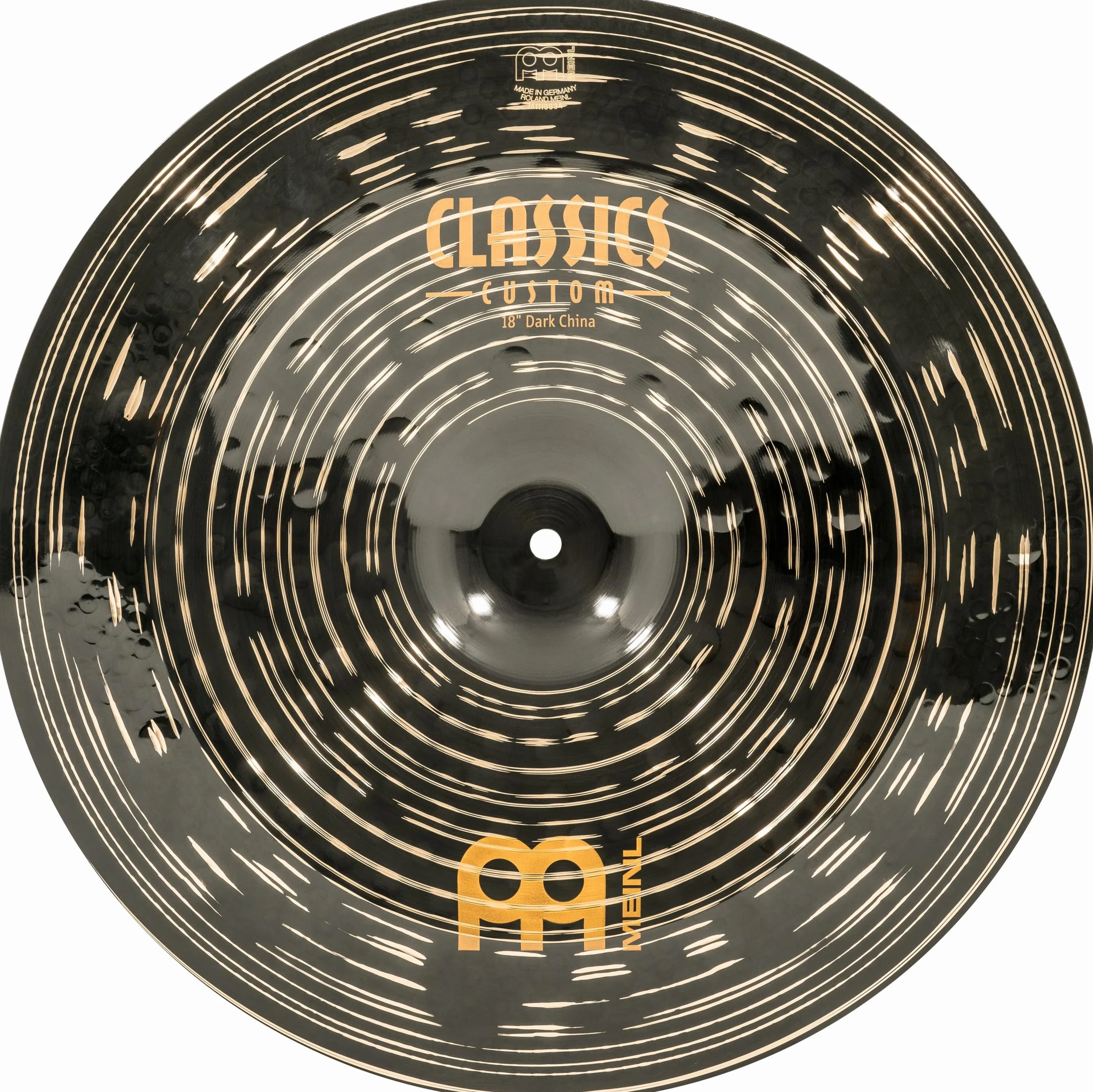 Meinl Cymbals Classics Custom Dark Plato China de 18 pulgadas (45,72cm) Platillos de Batería - Bronce B12, Acabado Oscuro (CC18DACH)