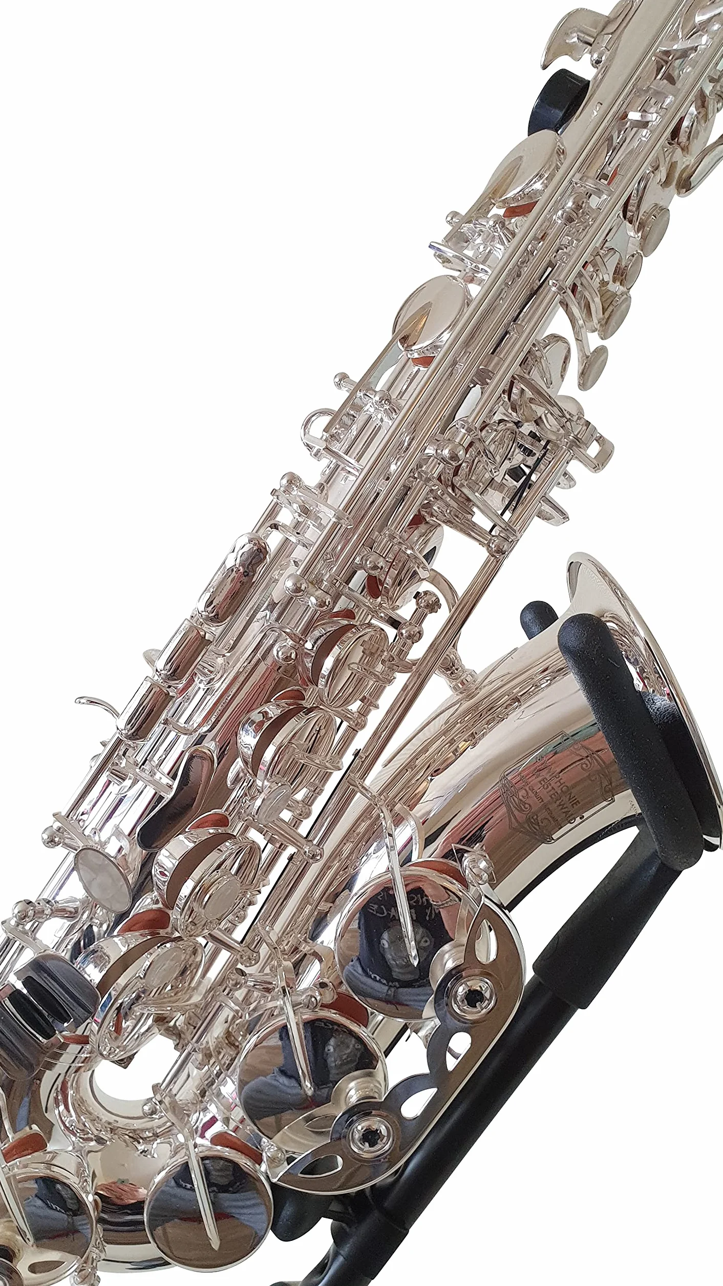 Saxofón Alto, Placa de Plata Sólida, Incluye Funda Dura de Lujo y Accesorios, Nuevo, Diseño de Saxofón Alto