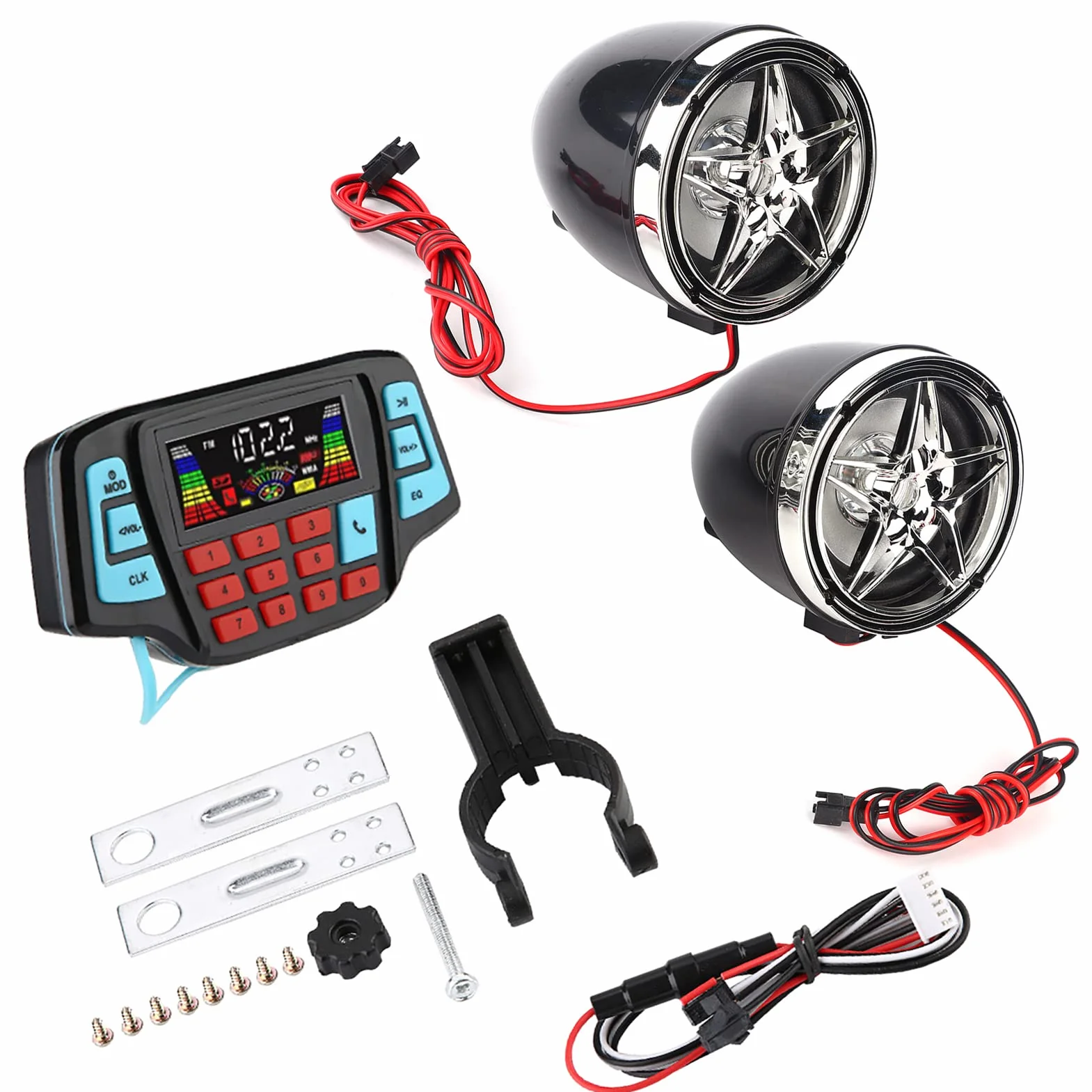 Altavoz Estéreo Impermeable Bluetooth para Motocicleta, Reproductor MP3 con USB