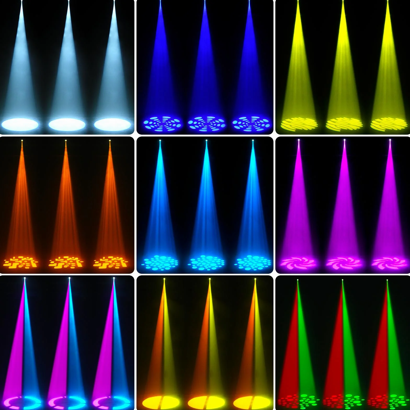 2 unidades Mini 30 W Lyre LED Moving Heads Cabeza Móvil, RGBW LED Luz de Escenario DMX512 9/11CH Control de Sonido para Disco DJ Party Clubs