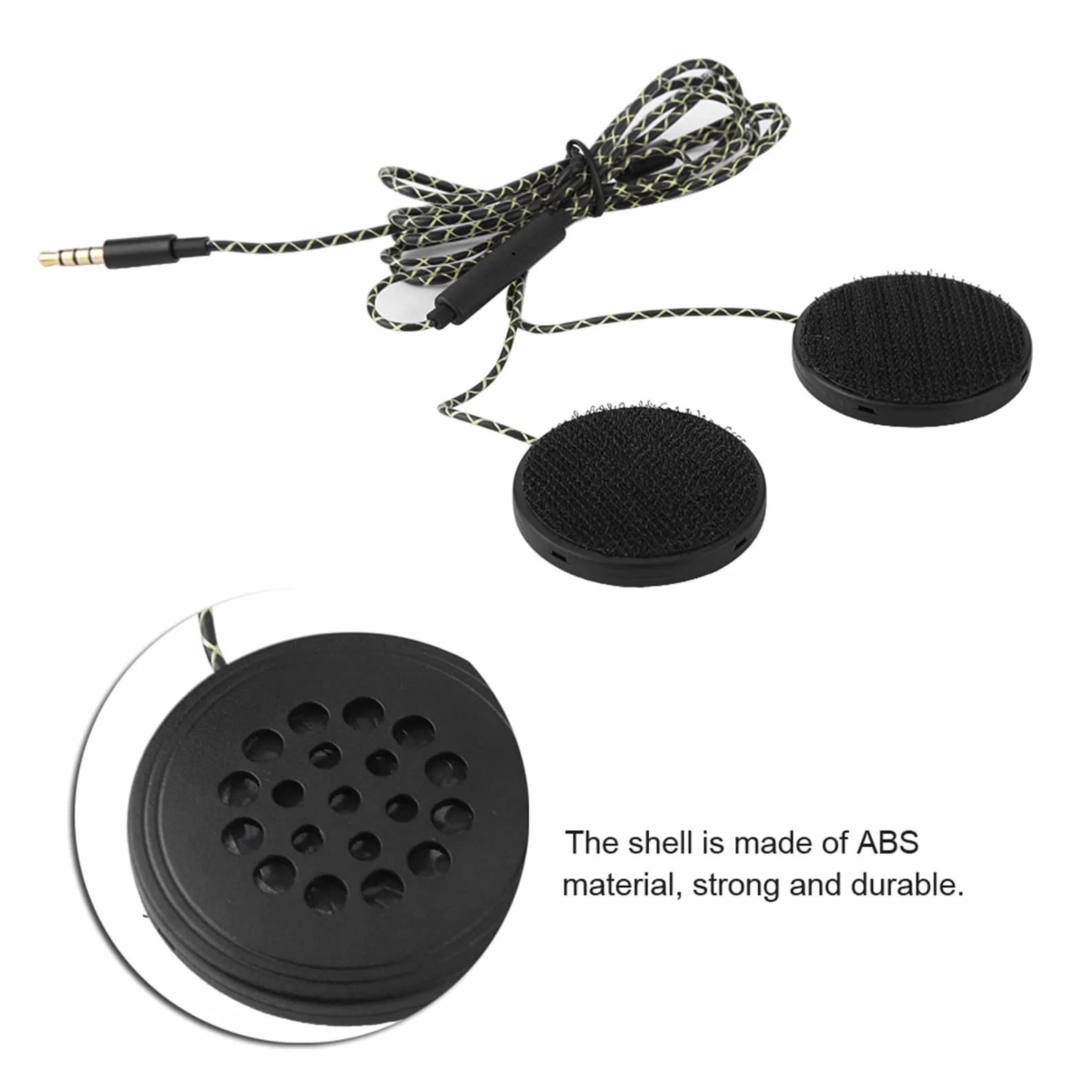 Auriculares para Casco de Moto con Cable, Jack 3,5 mm, Compatible iOS Android MP3