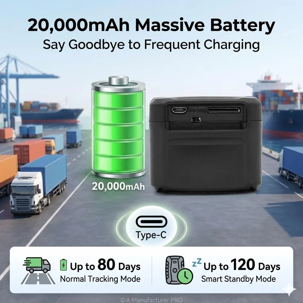 Localizador GPS para Coche 4G 20000mAh Magnético IP67 Tracker Seguimiento en Vivo