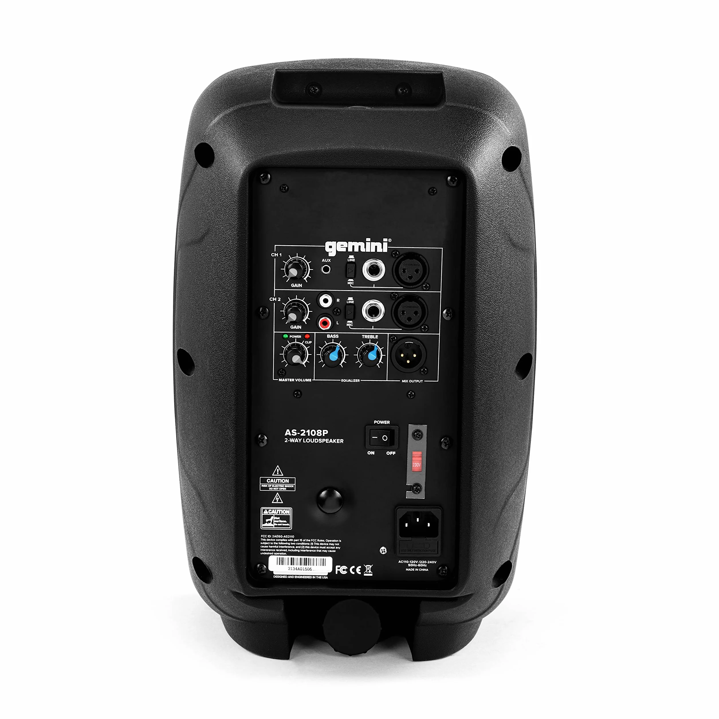 Gemini AS-2108P: 500 Watt Active 8” Loudspeaker