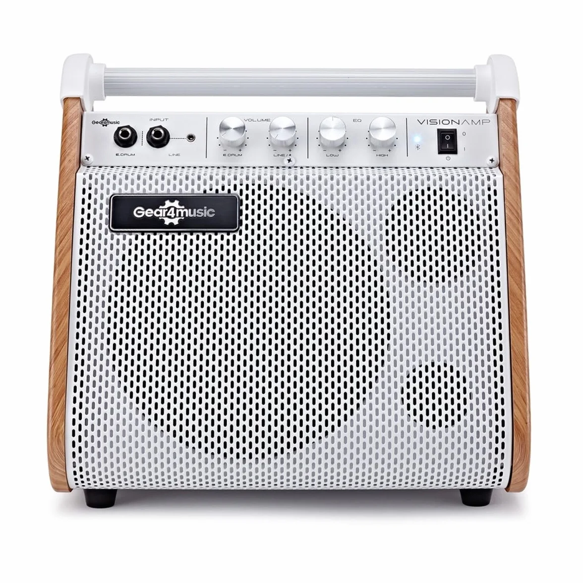 VISIONAMP Amplificador de Batería Electrónica y Teclado de Piano Electrónico Portátil de 50W - Blanco