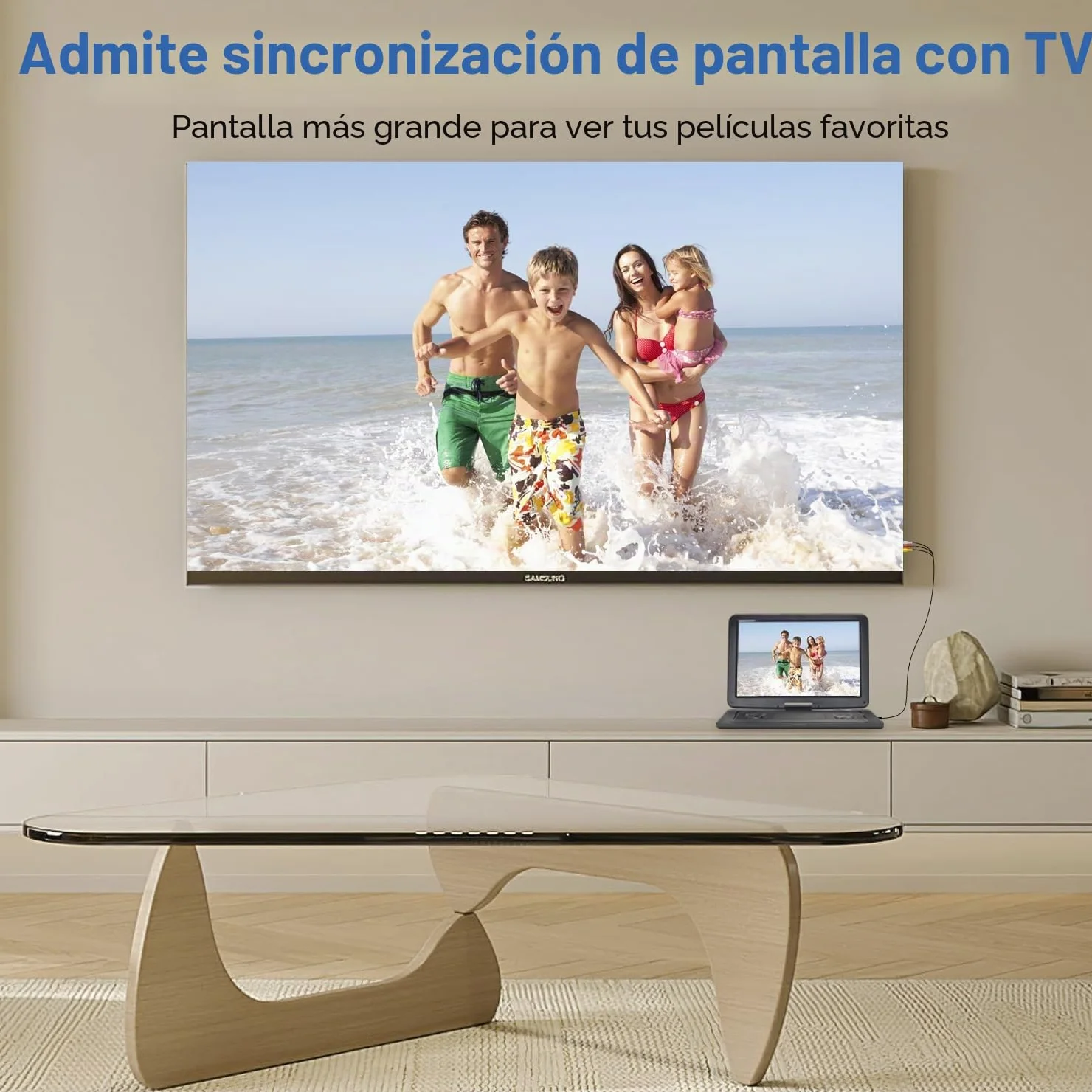 Reproductor de DVD portátil YOOHOO 19,6" Pantalla HD 17,1" para Coche