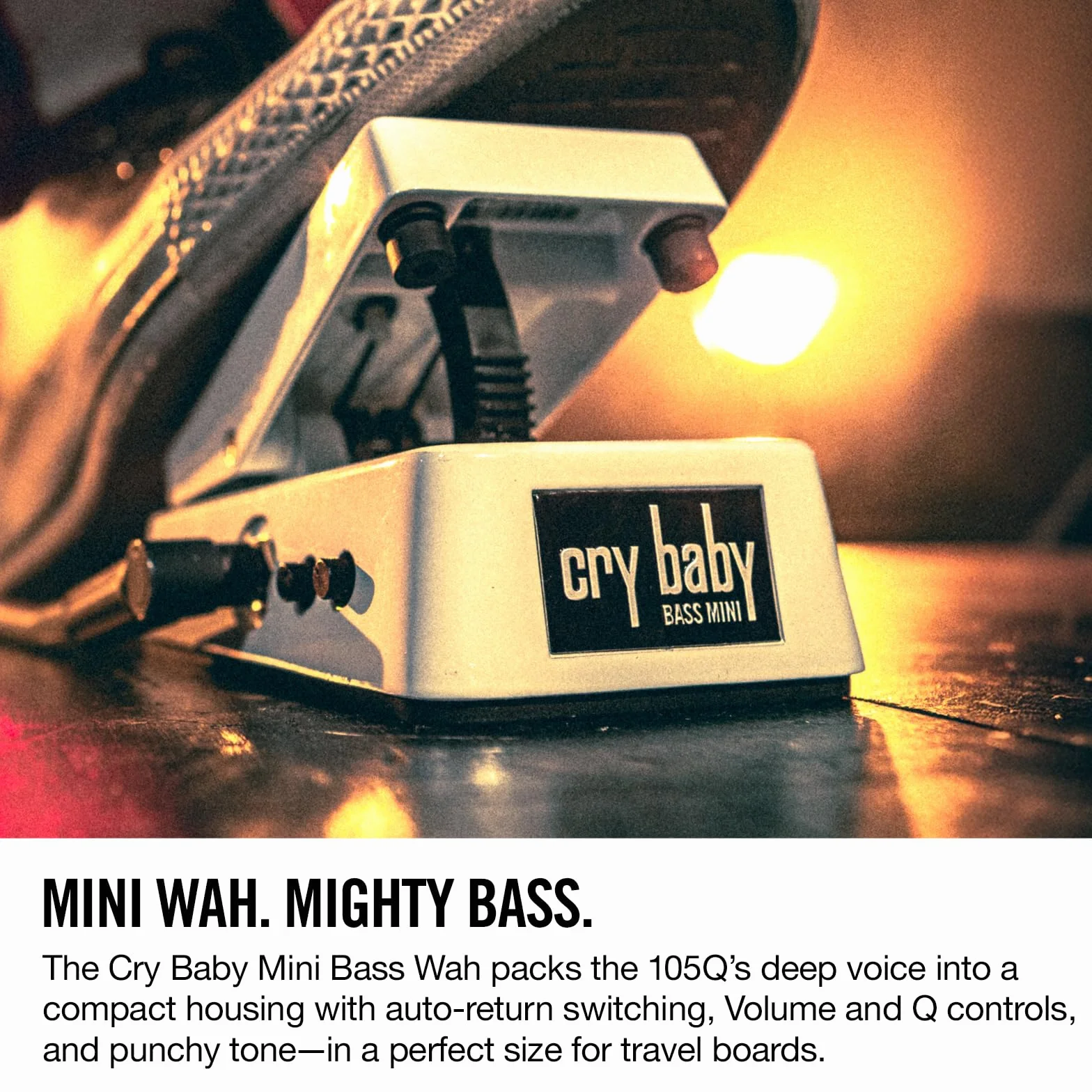 JIM DUNLOP - CBM105Q - Cry Baby Crybaby Bass Mini Wah blanco
