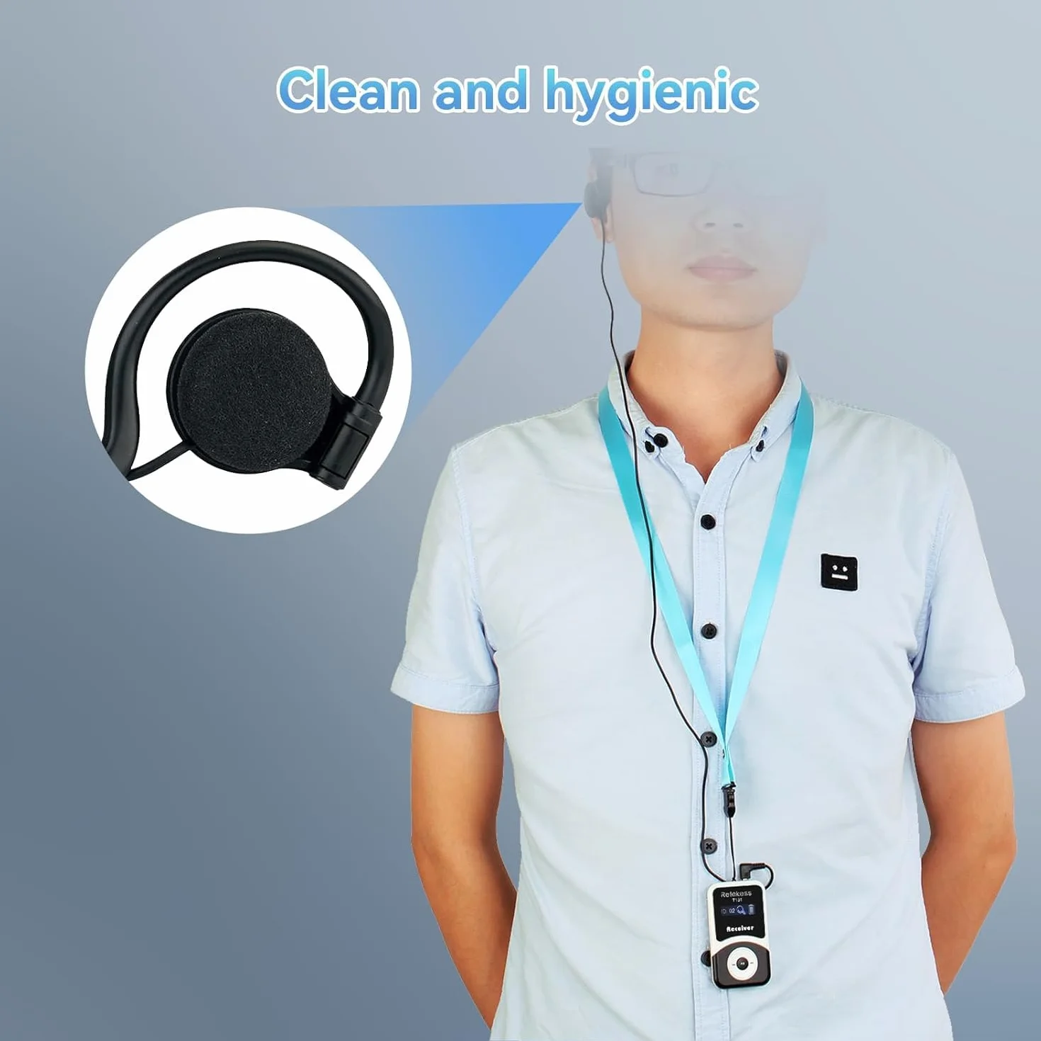 Retekess T130-T131 Tour Guide System, Portátil Sistema Inalámbrico de Guía Turística, PLL Tecnología, 12H en Espera, Equipo de Traducción de la Iglesia para Visitas a Fábricas, Viajes, Universidad