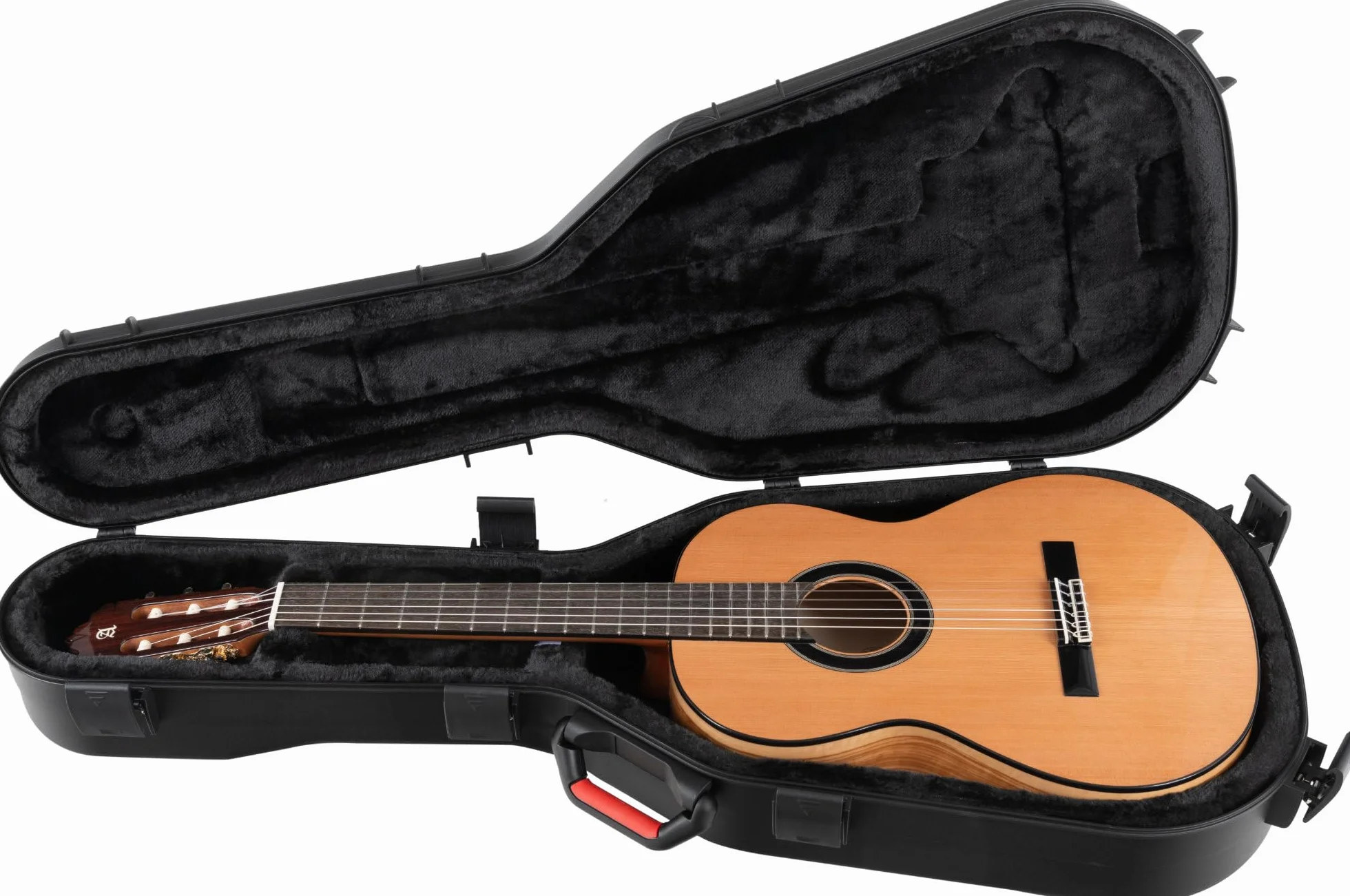 Shaman Estuche para Guitarras Clásicas KGPC-5122BK Negro - De Polipropileno Resistente - Forrado con Felpa Negra - Cerrado con 6 Cierres de presión - Compatible con Guitarras clásicas tamaño 4/4