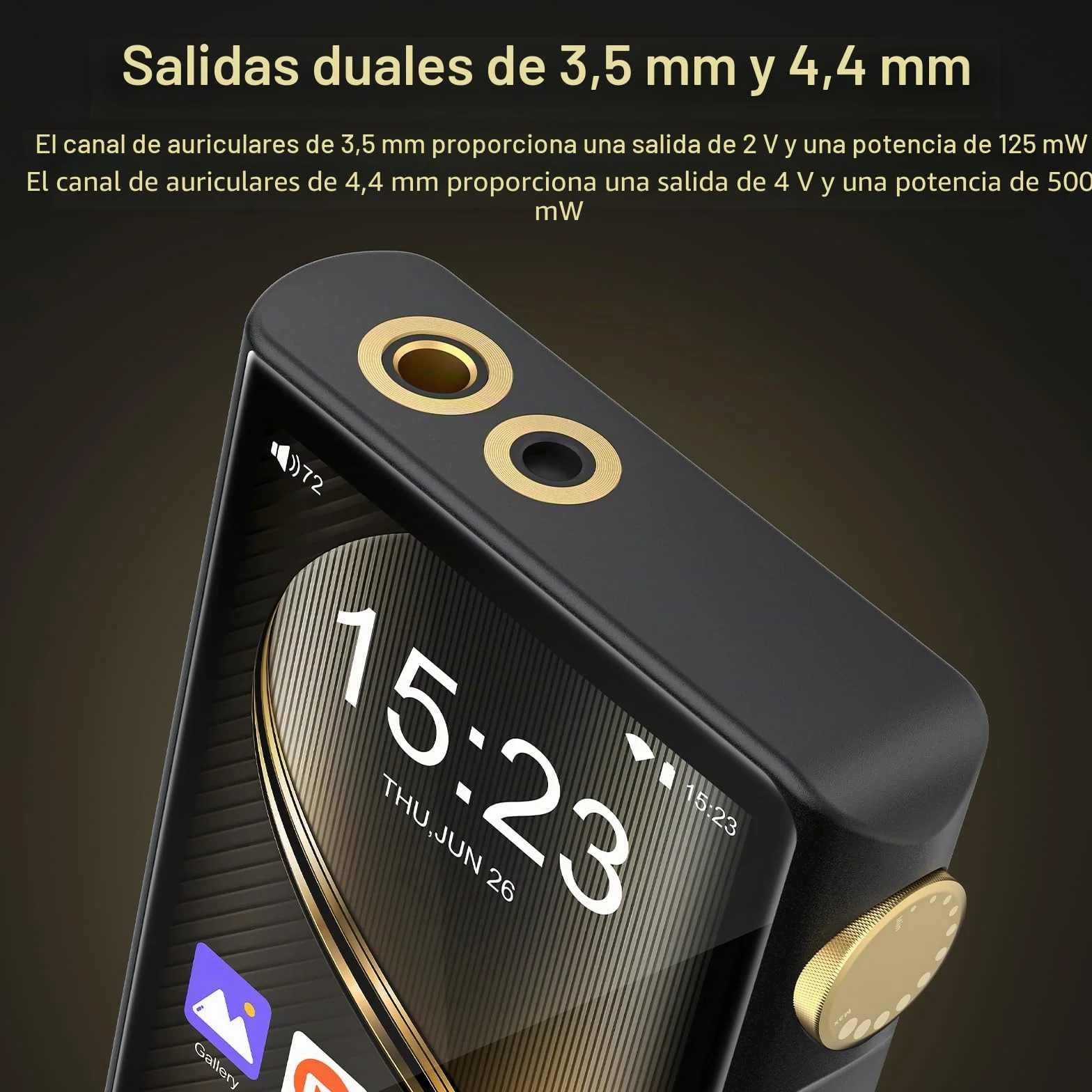 Reproductor MP3 HiFi con Bluetooth y WiFi, Reproductor de música de Alta resolución ZAQE Android 12, DAC DSD sin pérdidas Flac, Equipado con una Tarjeta de Memoria de 64 GB., admite hasta 512 GB.