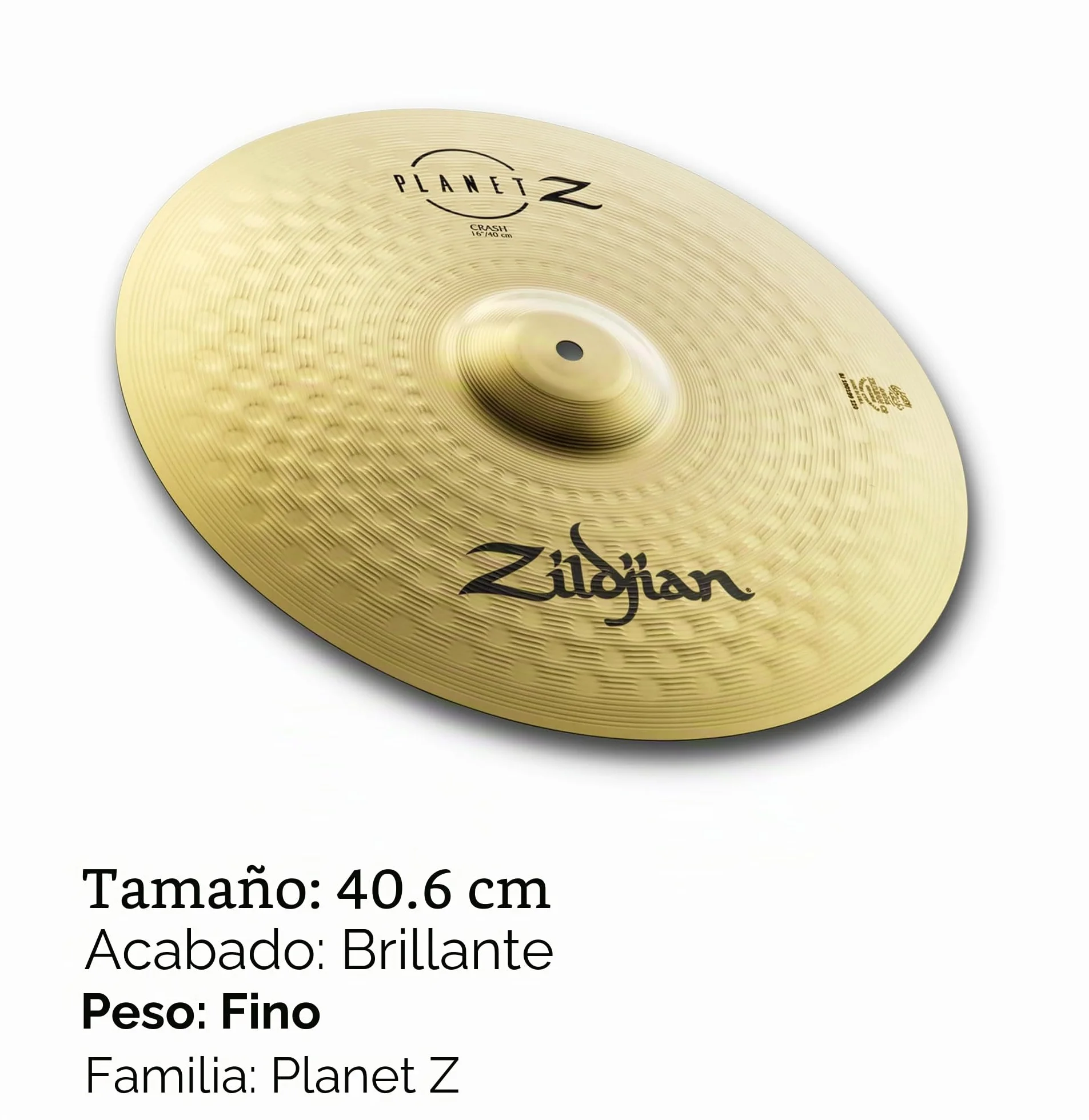 Zildjian ZP16C Planet Z Series - Platillo tipo Crash - 16",Nuevo Modelo