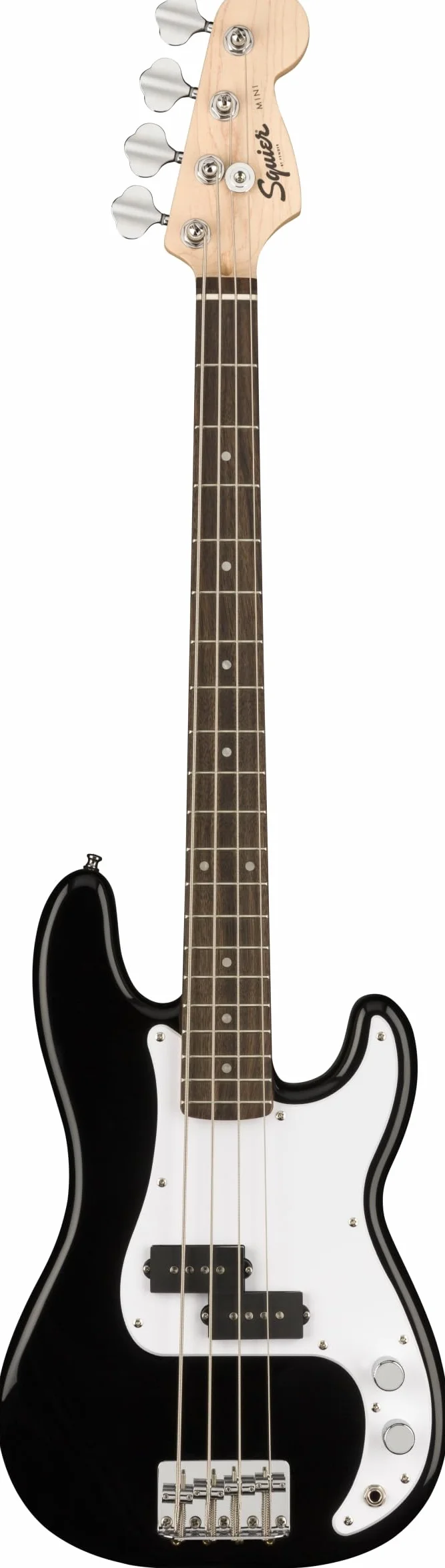 Fender Bajo eléctrico Squier - Mini Precision Bass IL Negro, Incluye cursos virtuales gratuitos en Fender Play