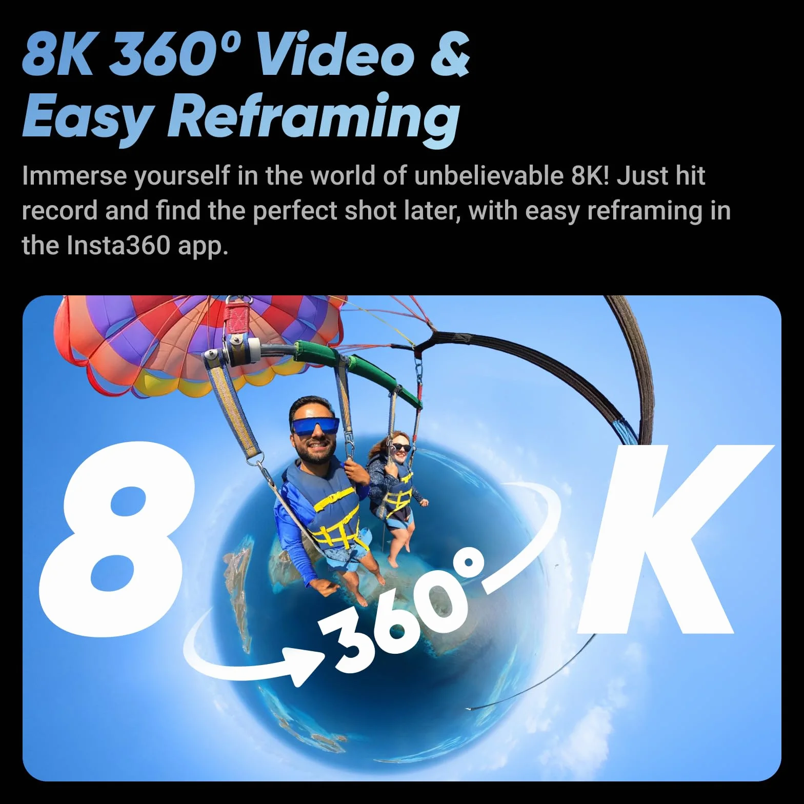Insta360 X4 Paquete Estándar Cámara de Acción Impermeable 8K 360 Vídeo 4K Gran Angular Selfie Stick Invisible Batería 135 Min