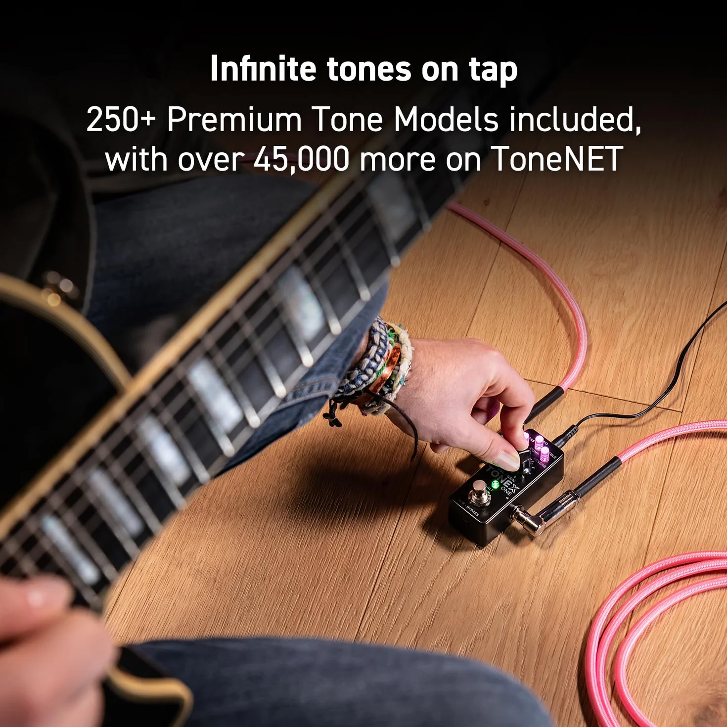 IK Multimedia Micropedal TONEX One AI multiFX: modelo Tone cualquier amplificador de guitarra eléctrica, pedal de guitarra, pedal de distorsión, pedal de overdrive u otros efectos de guitarra