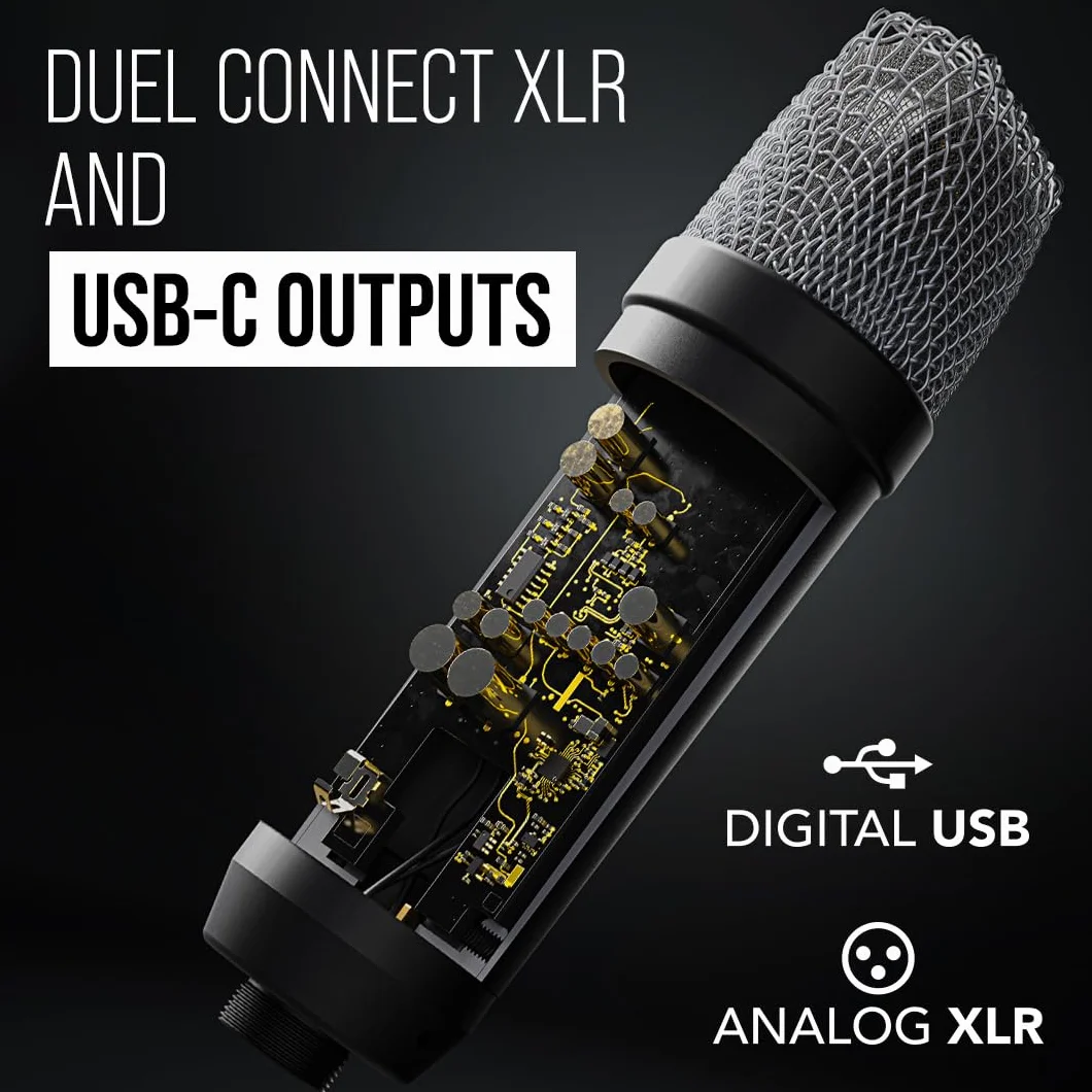 RØDE NT1 5a generación el micrófono con Condensador y Gran diafragma, Salidas XLR y USB, Soporte antivibraciones y Filtro antipop para grabación Vocal, producción Musical y de podcasts (Negro)