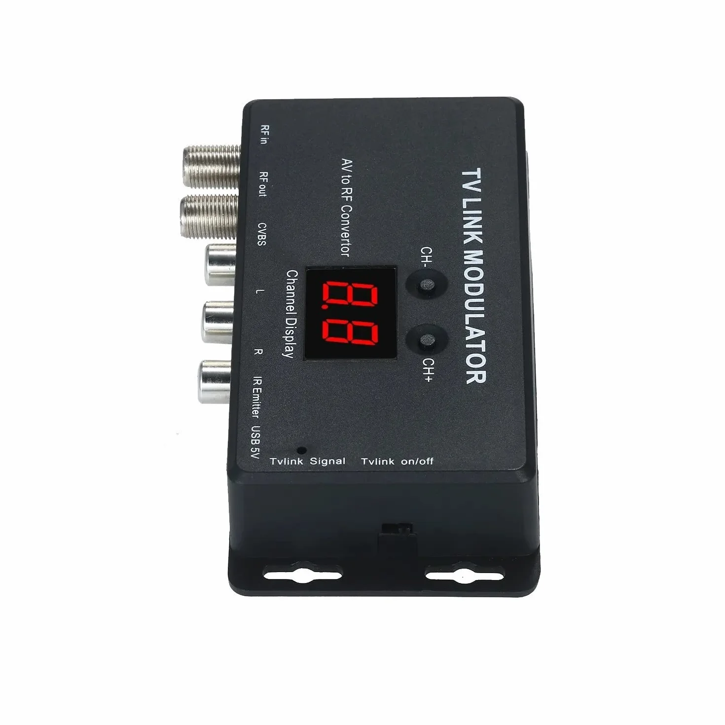UHF Modulador, TM70 UHF TV Link Modulador AV a RF Convertidor IR Extender, Modulador Modulador AV a RF Convertidor IR Extender, Compatible con PAL/NTSC con Cable de Carga USB