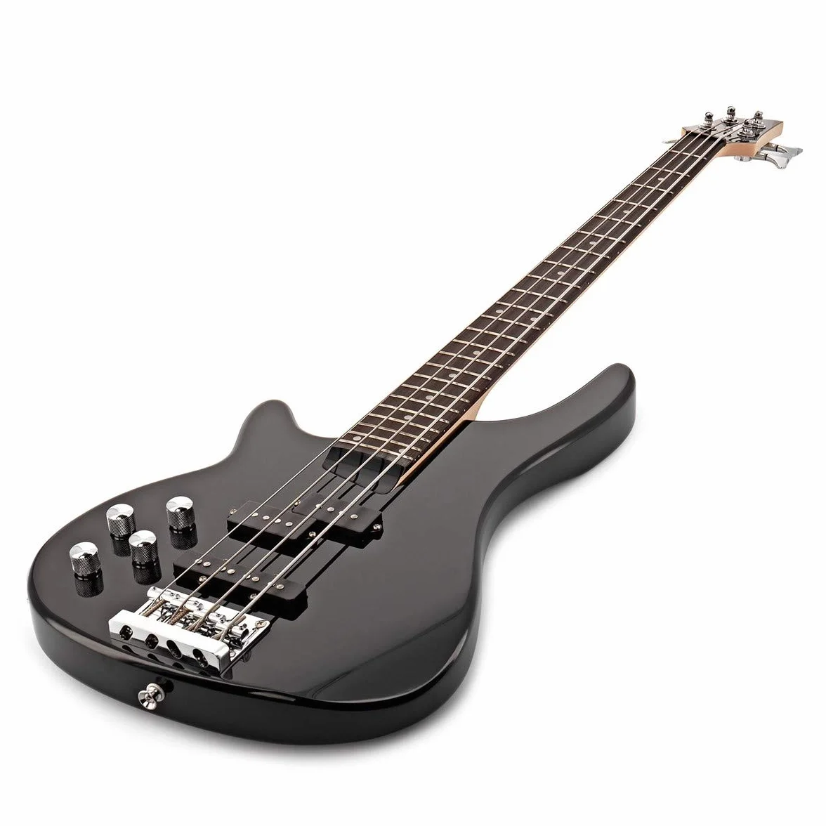 Bajo Zurdo Chicago de Gear4music, Negro