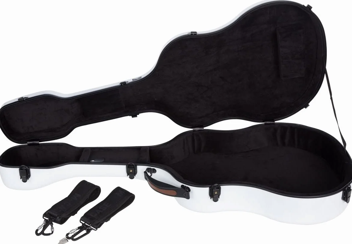 M-Case Modelada Estuche de Guitarra clásica 39” - 4/4 Fiberglass Ultra Light Blanco