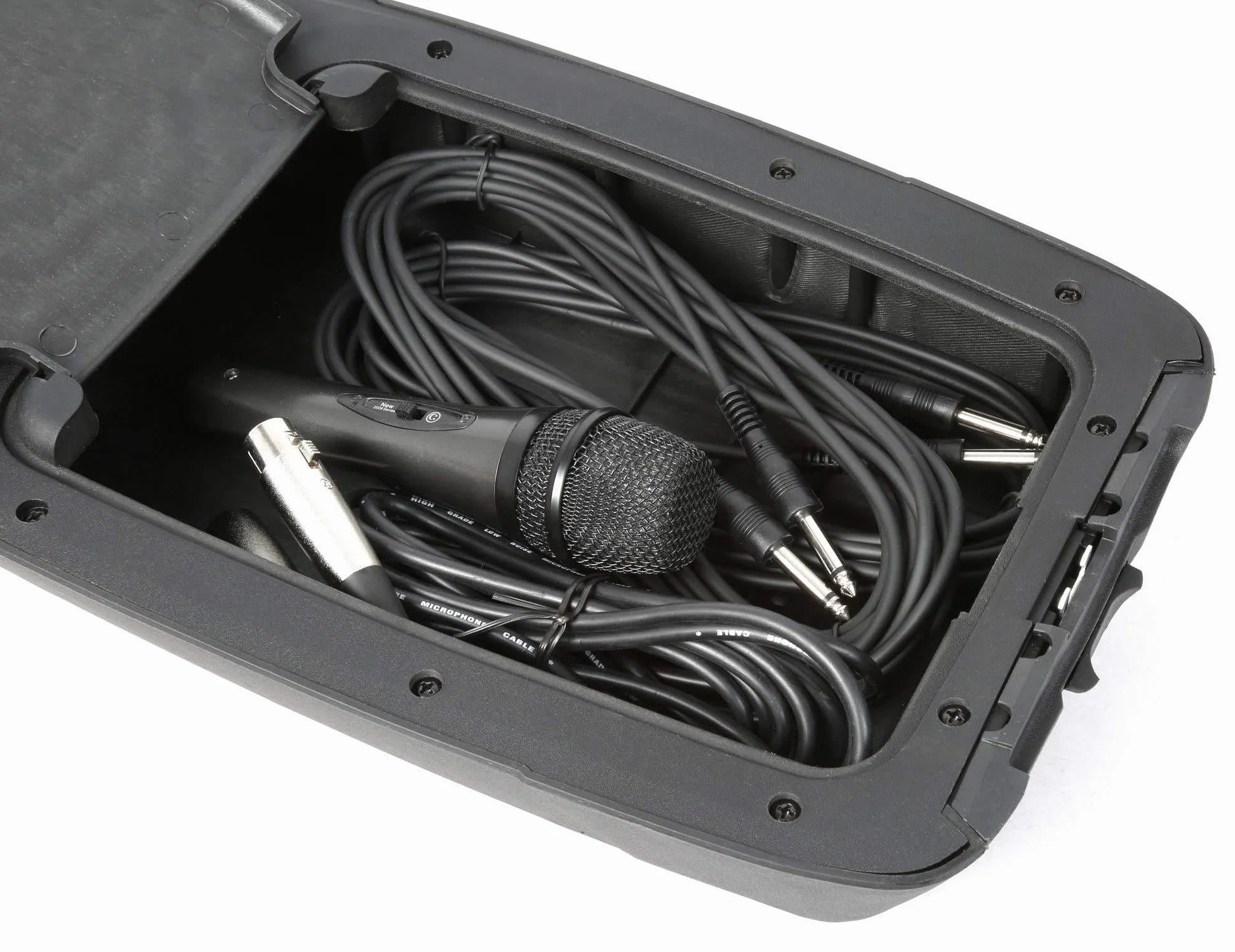 Vonyx PSS302 – Sistema de Sonido Activo 300W con 2 Altavoces 10”, Bluetooth, USB, SD, Mezclador Integrado, Soportes y micrófono, Altavoz portátil Potente para Eventos, Fiestas y DJ, Color Negro