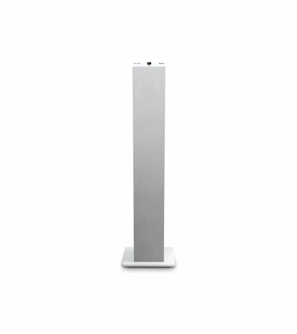 Muse M-1250 BTW - Torre de Sonido Bluetooth con Radio PLL FM - 100W - 20 Estaciones almacenables - Subwoofer Integrado - Blanco