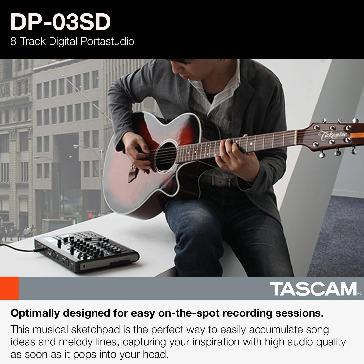 Tascam DP-03SD - Grabador multipista, color negro