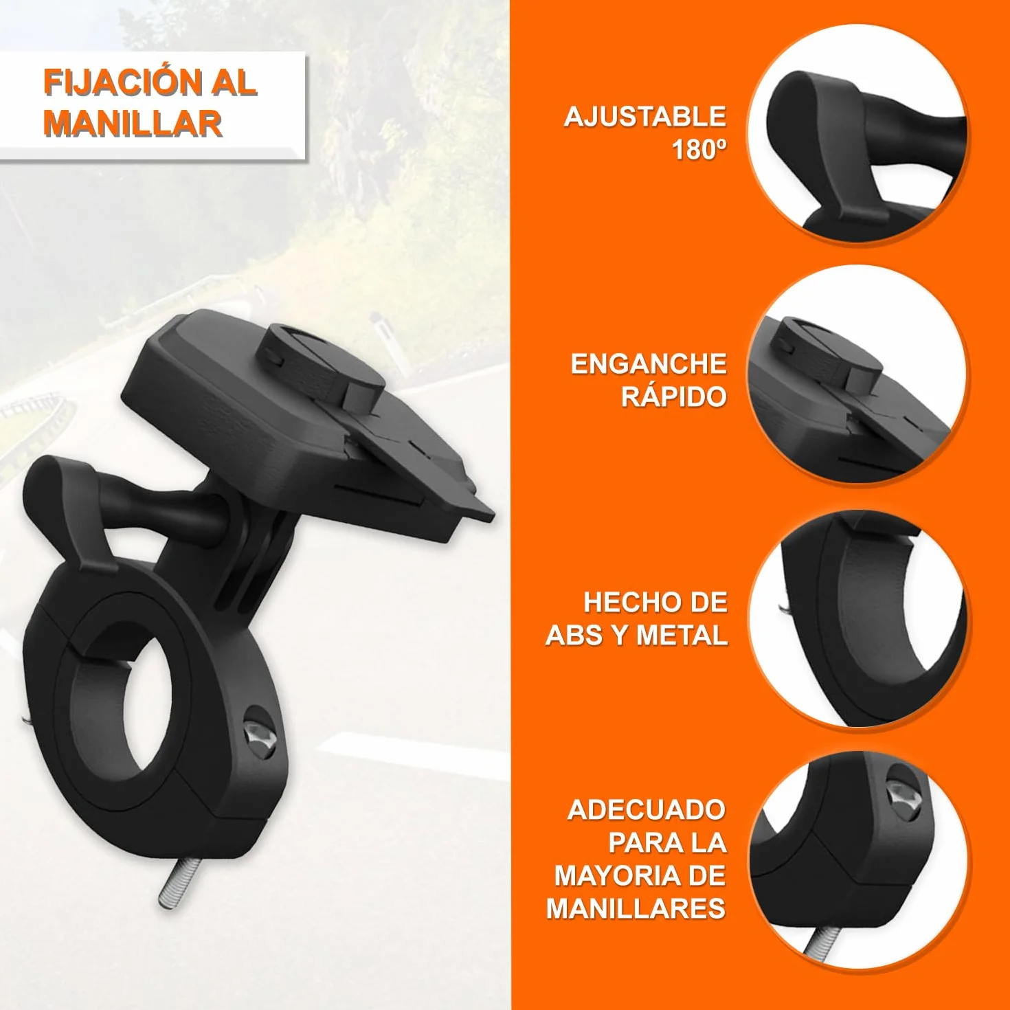Sovica Soporte Móvil Impermeable para Moto con Cargador 2.1A, Funda con Visera Antireflejos hasta 7.5"