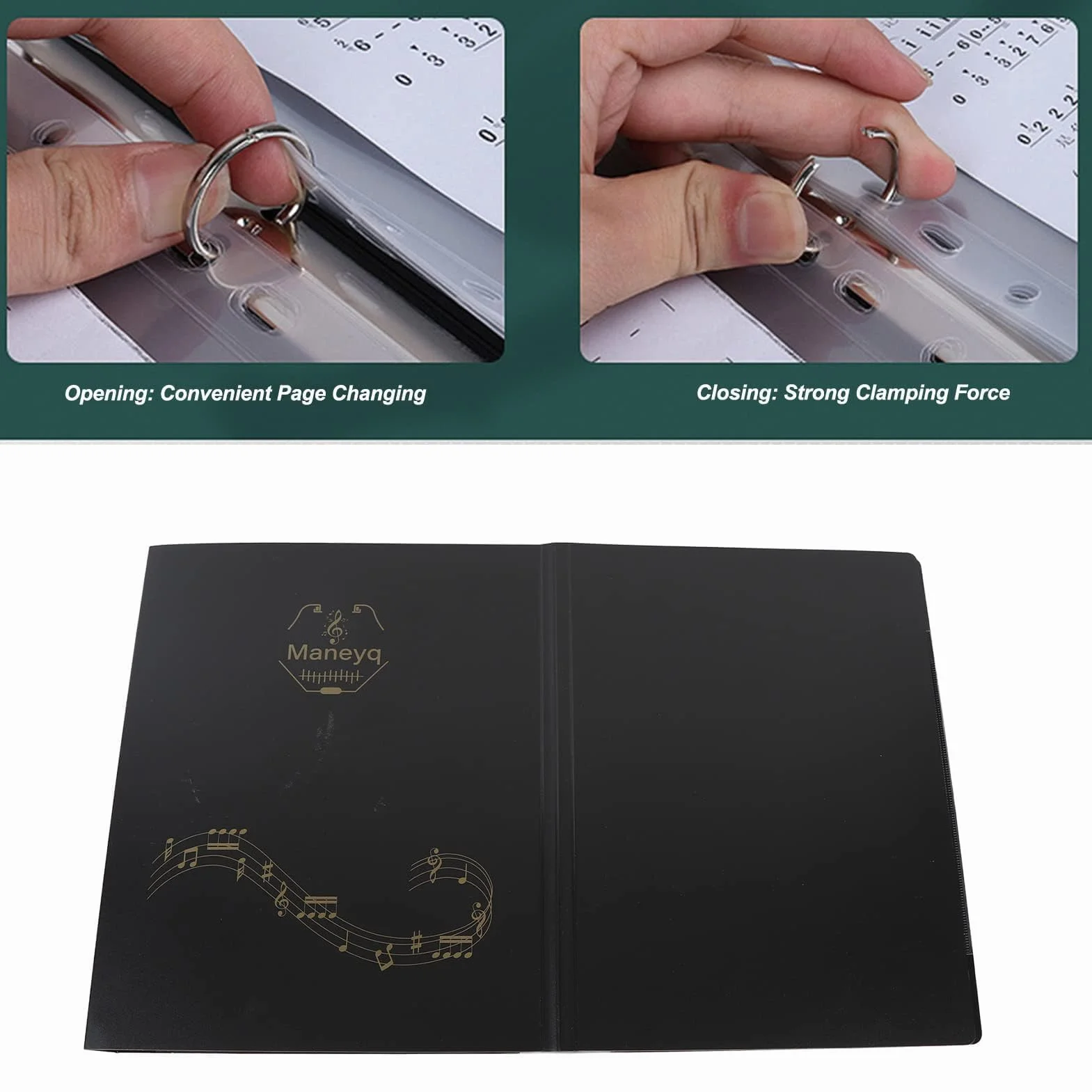 Carpeta de partituras, 52 Páginas PP carpeta de partituras de piano A4, organizador de carpetas de música extensión de 4 páginas, archivador de partituras de música, carpeta para guardar documentos