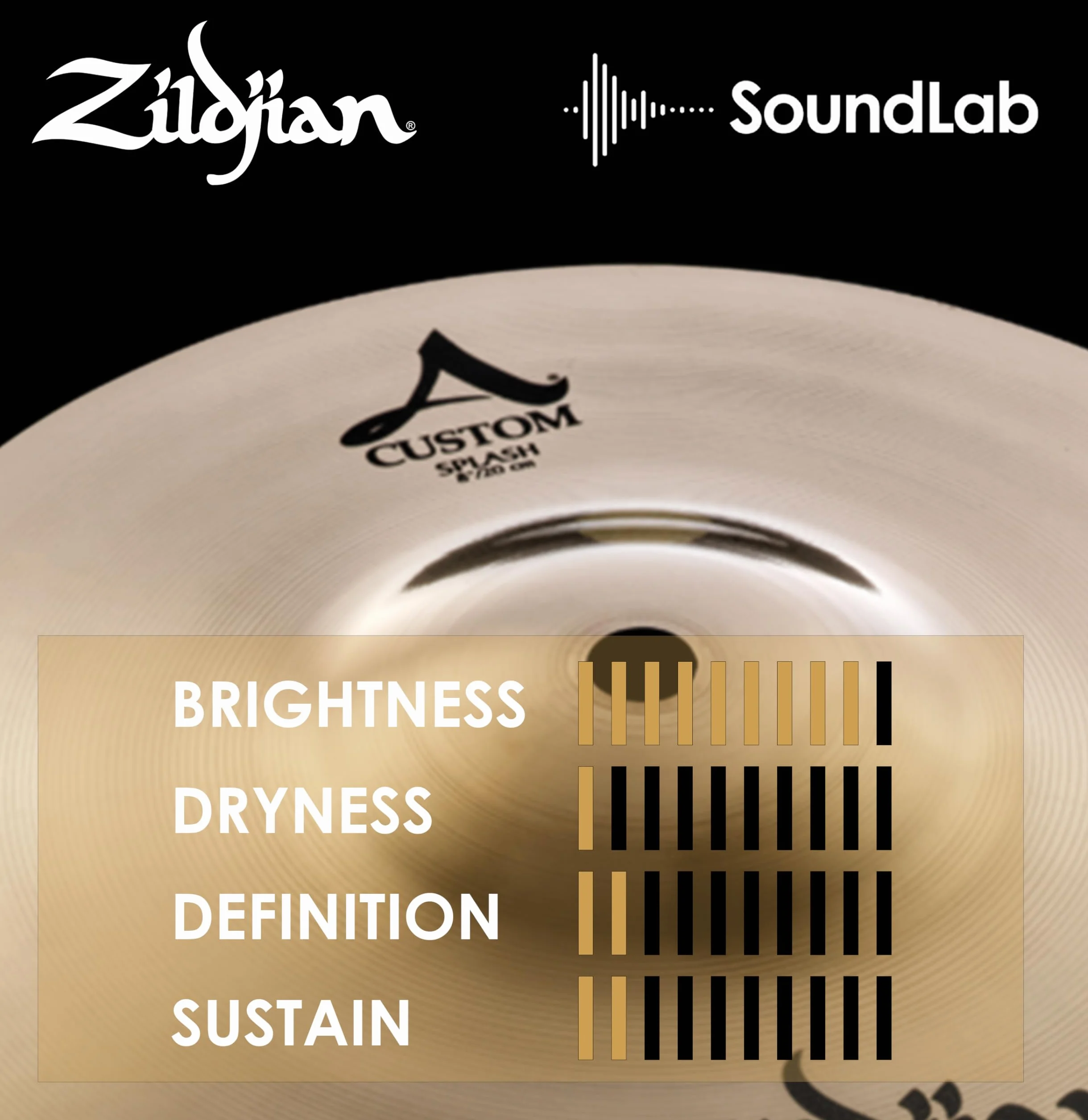 ZILDJIAN A20538 A Custom Platillo A Custom 8" splash