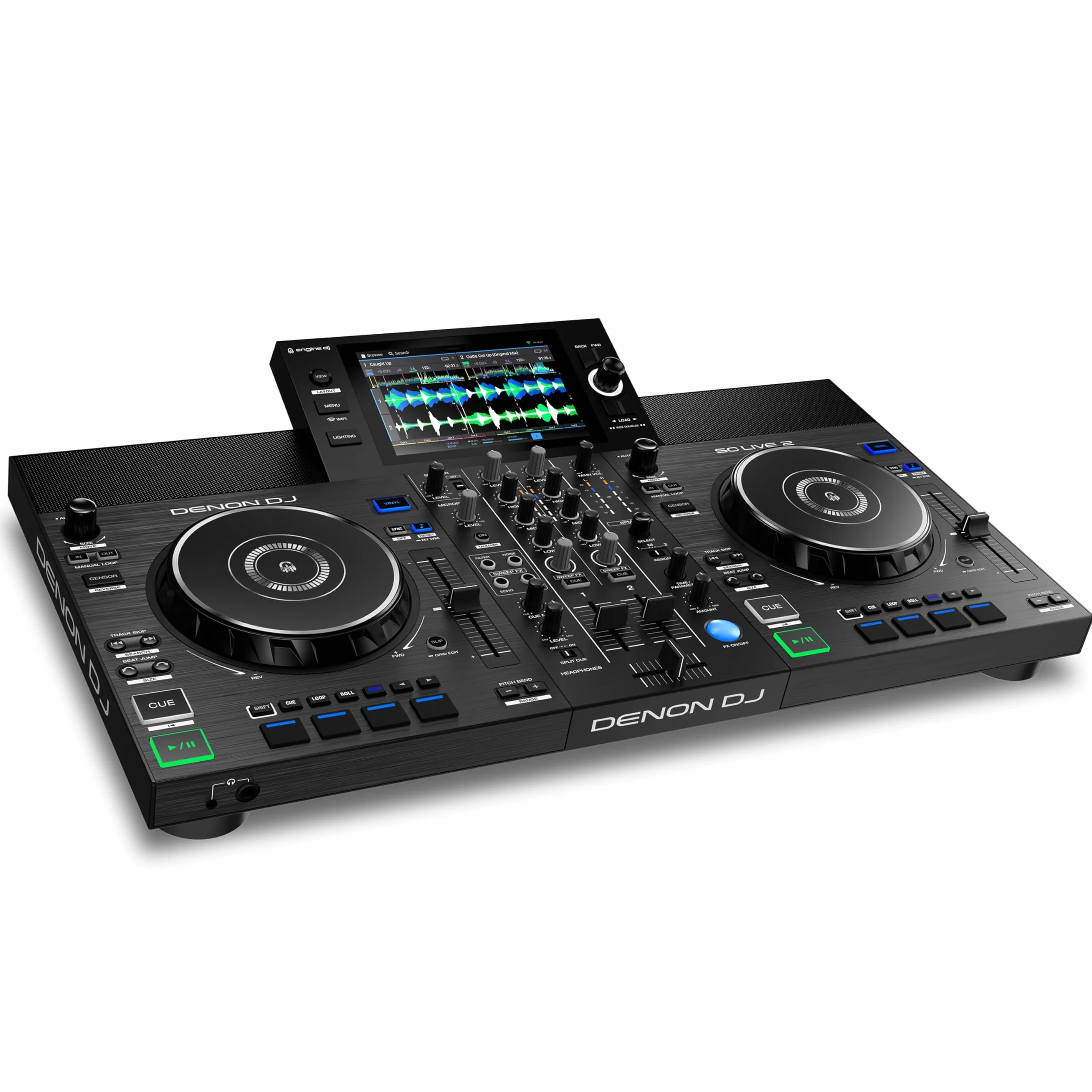 Denon DJ SC LIVE 2 - Controlador DJ autónomo, streaming de Amazon Music, pantalla táctil de 7", WiFi, altavoces, compatible con Serato DJ y Virtual DJ