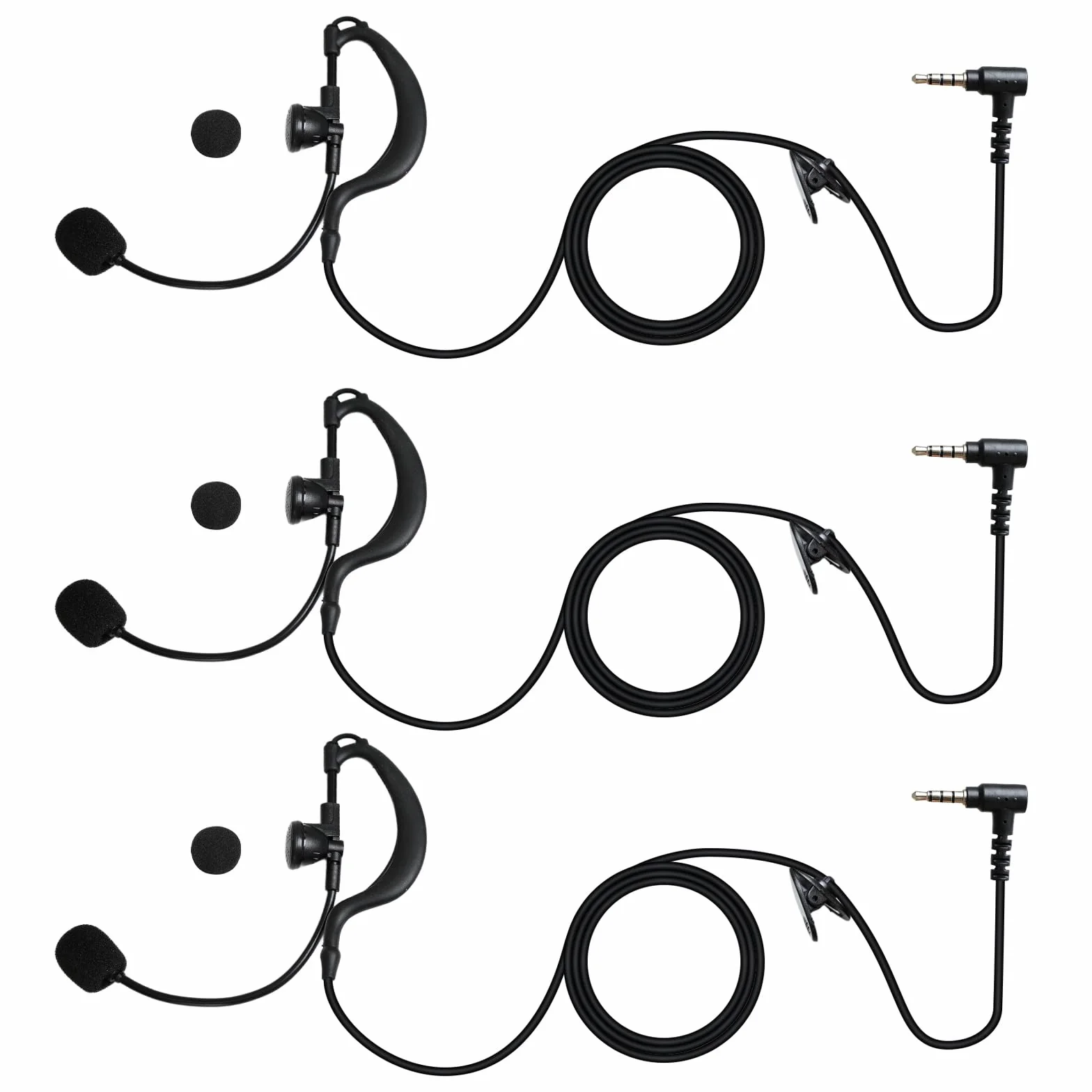 V6 V4 - Auriculares de comunicación de árbitro con Conector Jack de 3,5 mm, con Cable, fútbol, Hockey, Voleibol, Balonmano, Entrenador, Juez, intercomunicador, Radio, Auriculares compatibles