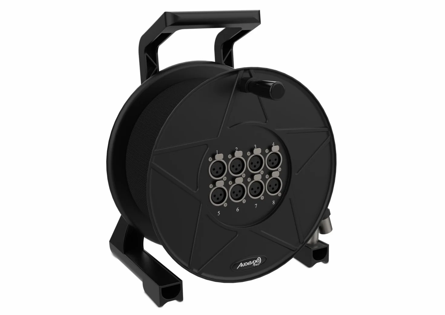 Audibax Pro MC XLR 8815 Drum Pro Carrete Escenario 15 Metros 8 XLR Macho