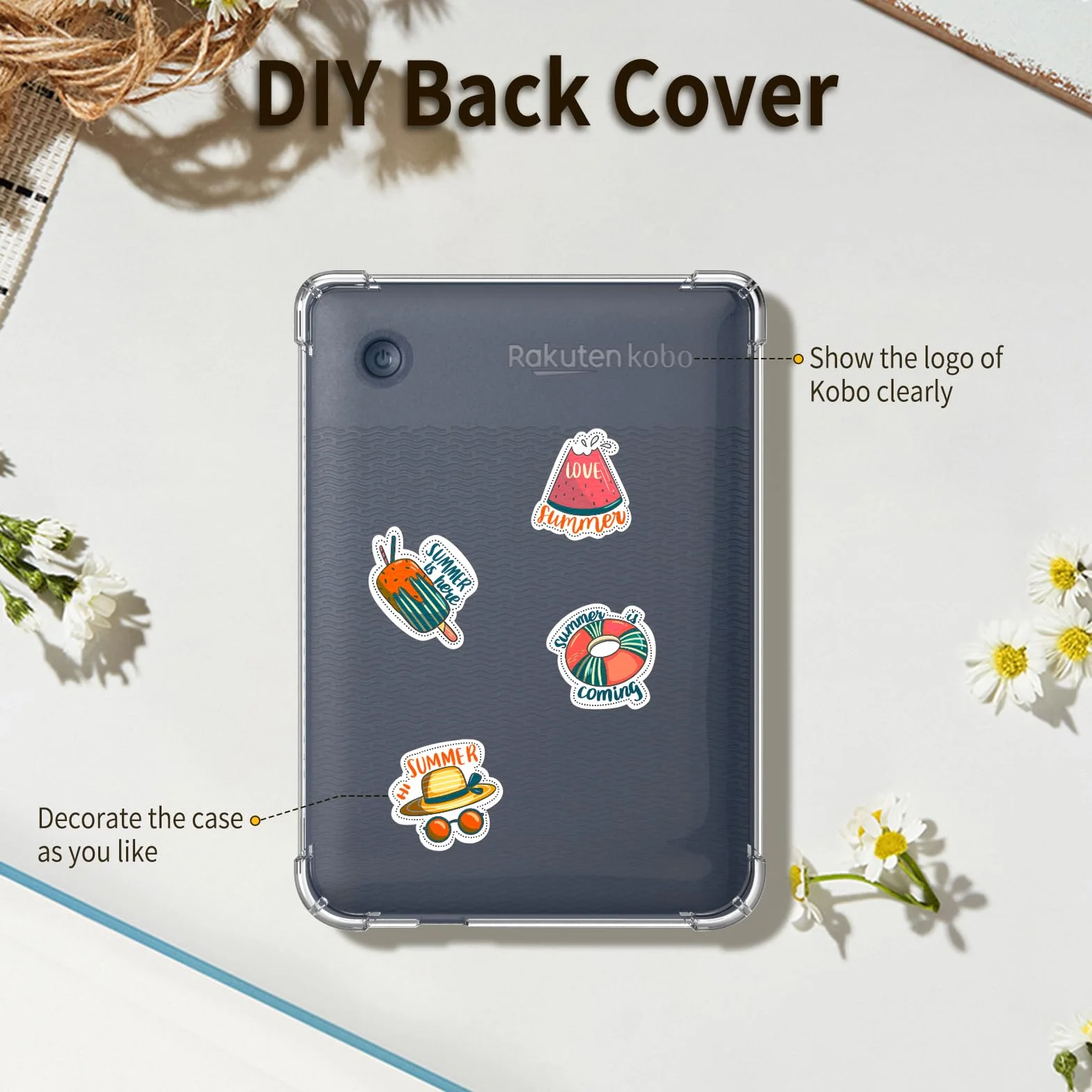 Vancle Funda para Kobo Clara Colour 6" / Clara BW 6" / Clara 2E 6" eReader (2024/2022), Carcasa Protectora Fina Transparente Anticaídas Reforzada