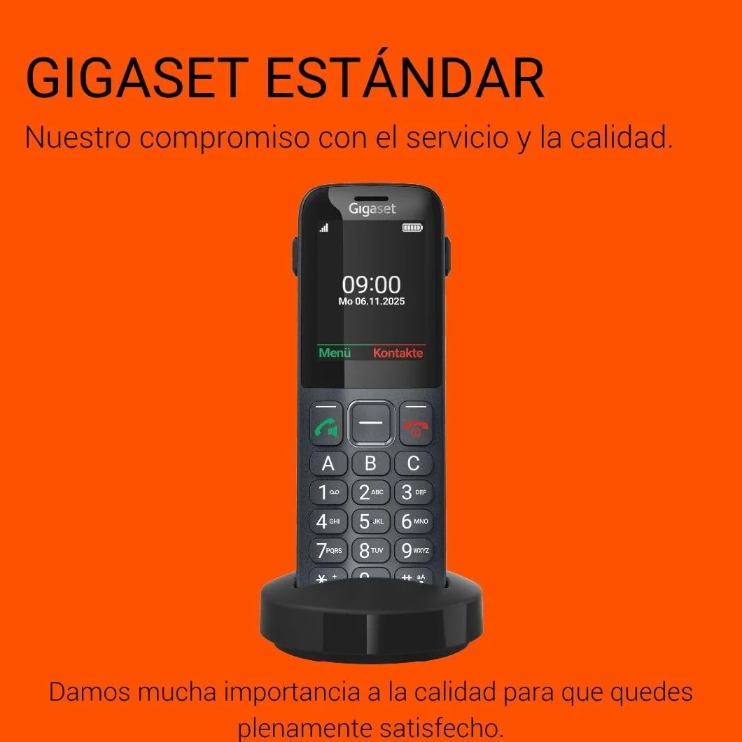 Gigaset Comfort 600 SIM Teléfono 4G Volte HD Pantalla Color 2,4" Bluetooth 5.0 Antracita