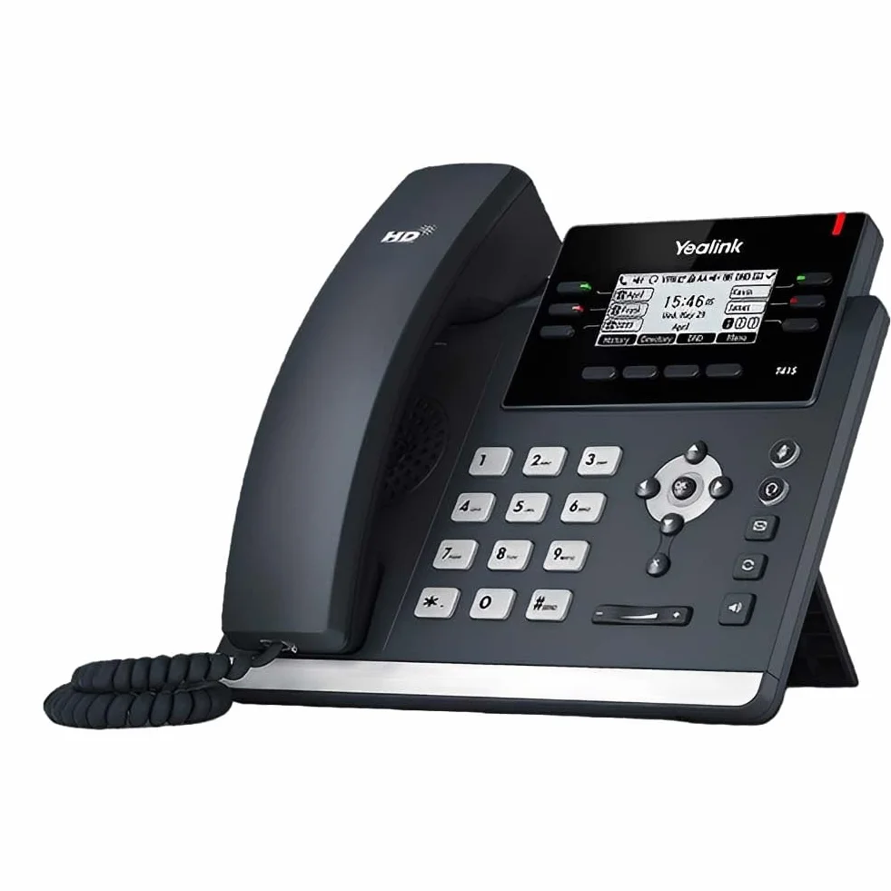 Yealink SIP-T41S Telephone VoIP Pantalla LCD HD Grande 6 Cuentas SIP Reacondicionado