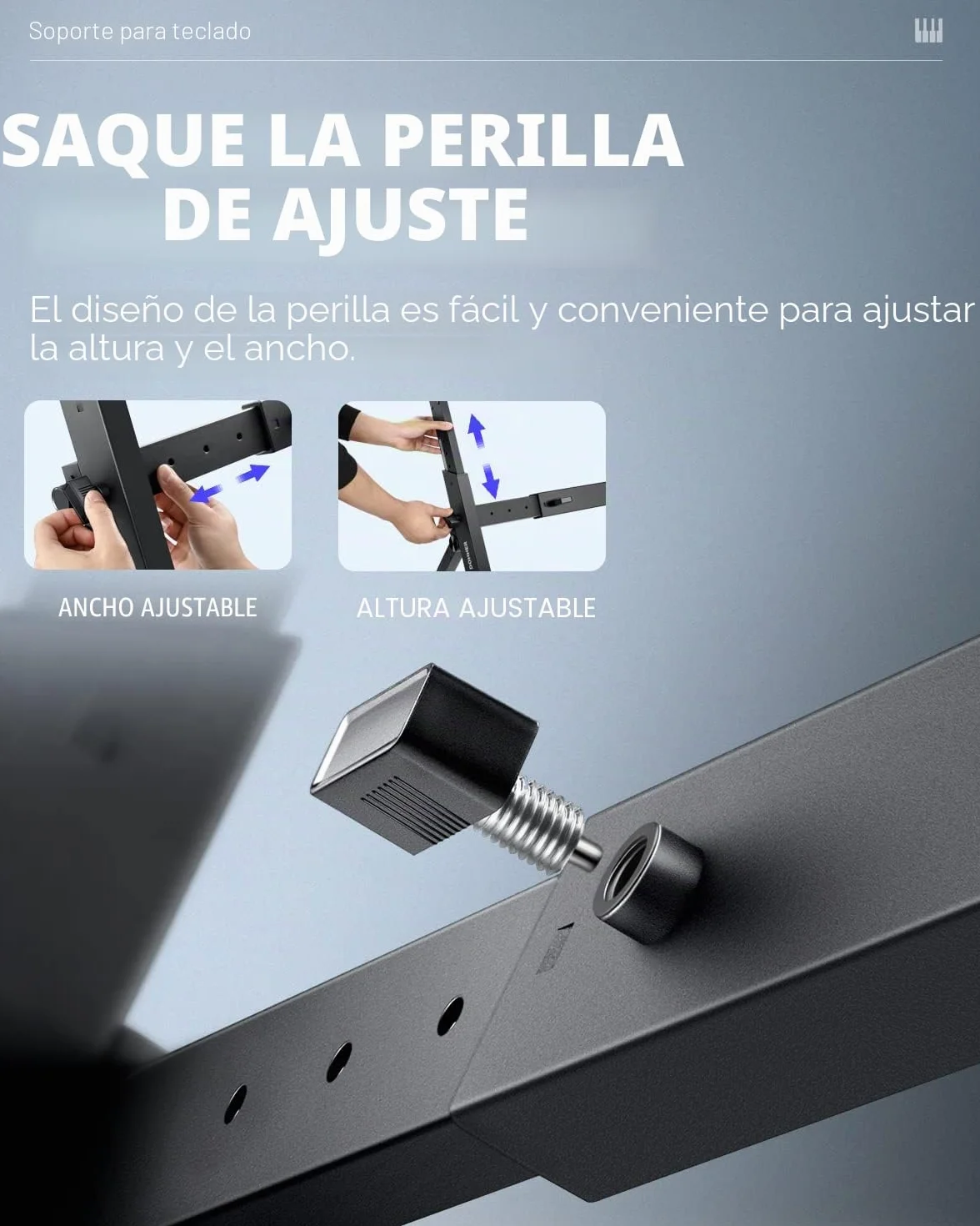 Donner DKS-100 - Soporte plegable para teclado, estilo Z, resistente, portátil, ajustable y plegable, apto para teclado MIDI de 37 54 61 88 teclas, teclados electrónicos, pianos digitales