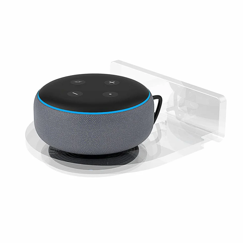 Alexa Echo Dot 3rd Wall Mount Stand with Cable Management Transparent A336
