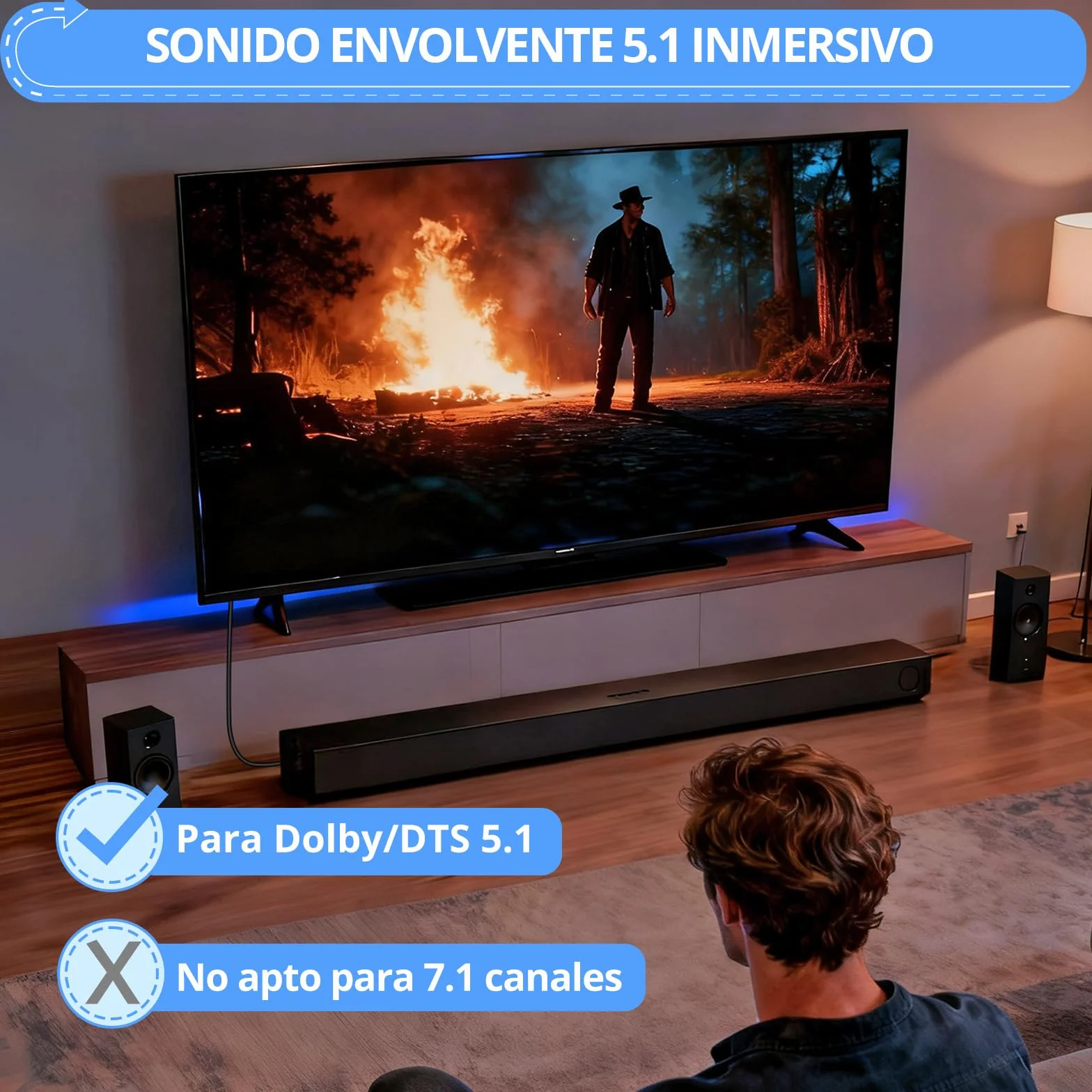 CAMWAY HDMI Audio Extractor 4K, Adaptador HDMI a óptico SPDIF Toslink, Compatible con Dolby/DTS 5.1