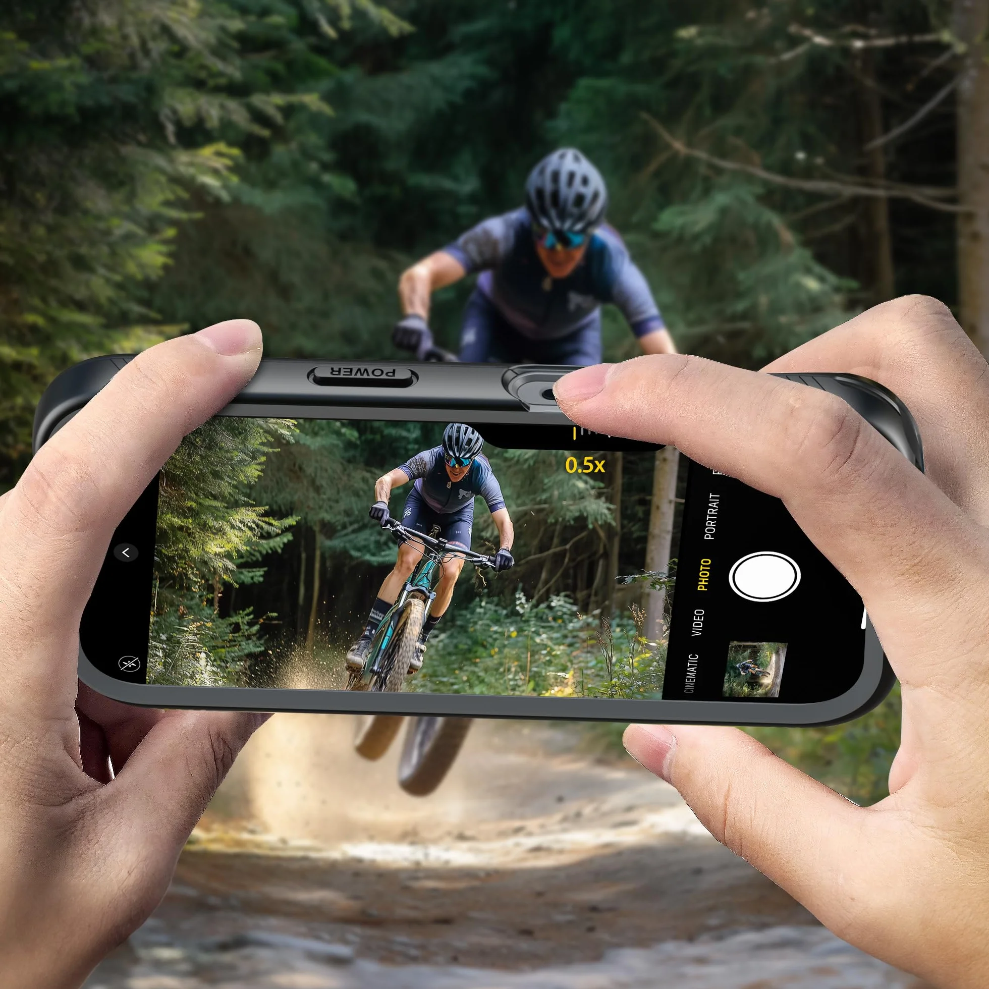 Cozycase Soporte Movil Bicicleta Moto para iPhone 13 Mini - Impermeable Antivibracion Suporte Telefono Manillar MTB/Btt/Scooter/Patinete/Bici Electrica/Carretera/Motocicleta Metal Bike Phone Holder