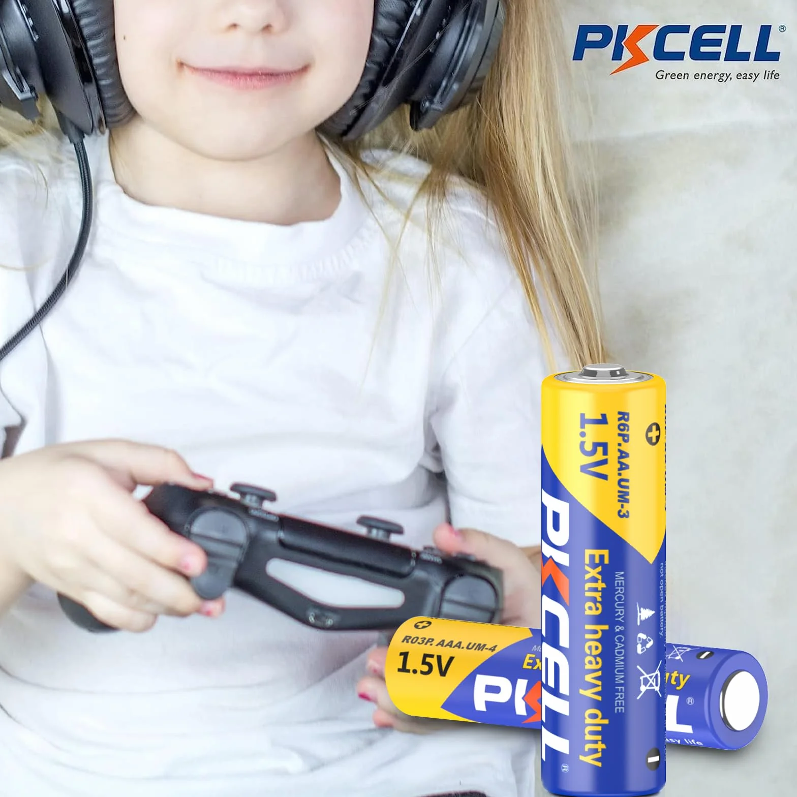 PKCELL 40 Pilas AA R6P + 40 Pilas AAA R03P Carbono 1,5 V