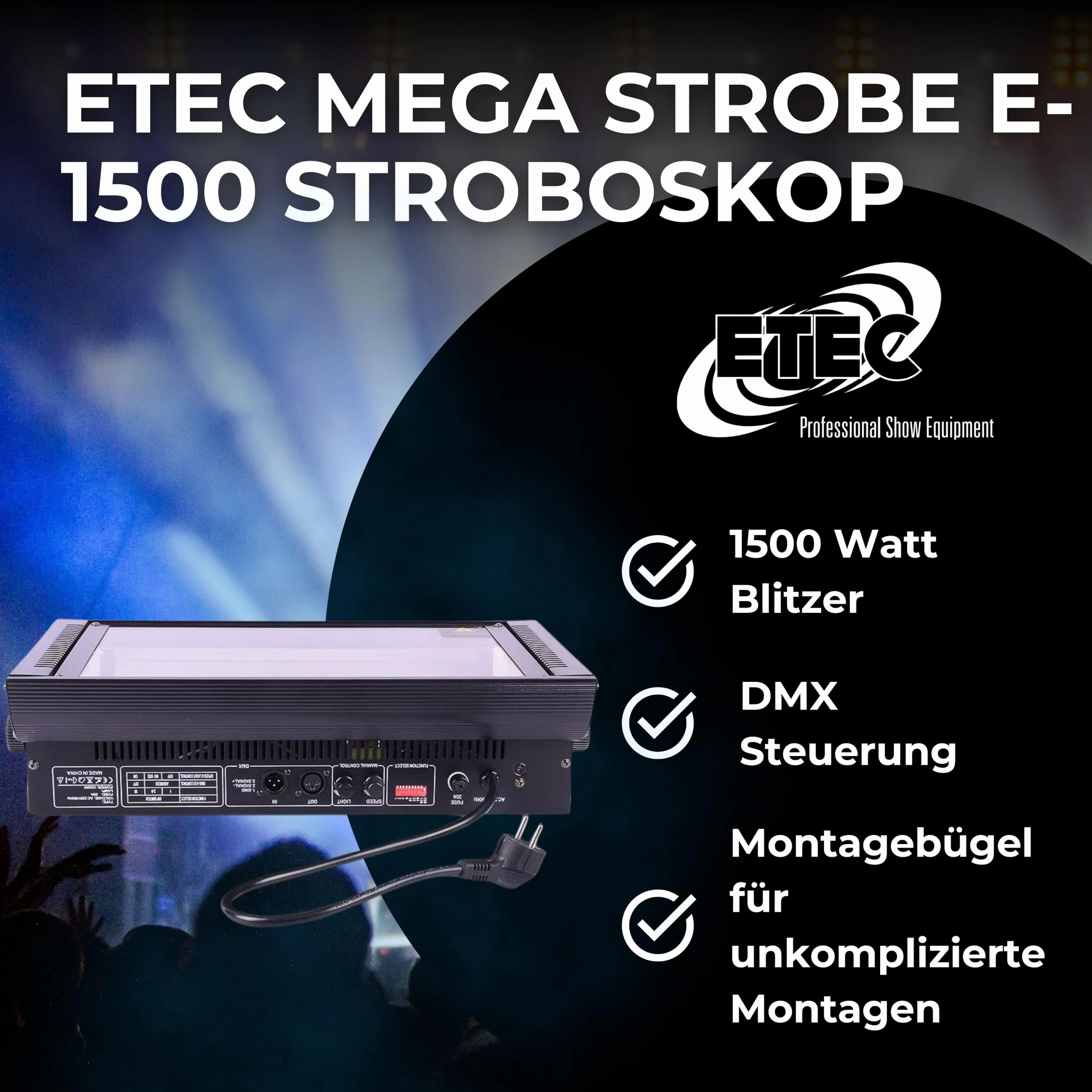 ETEC Mega Strobe E-1500 DMX - Estroboscopio