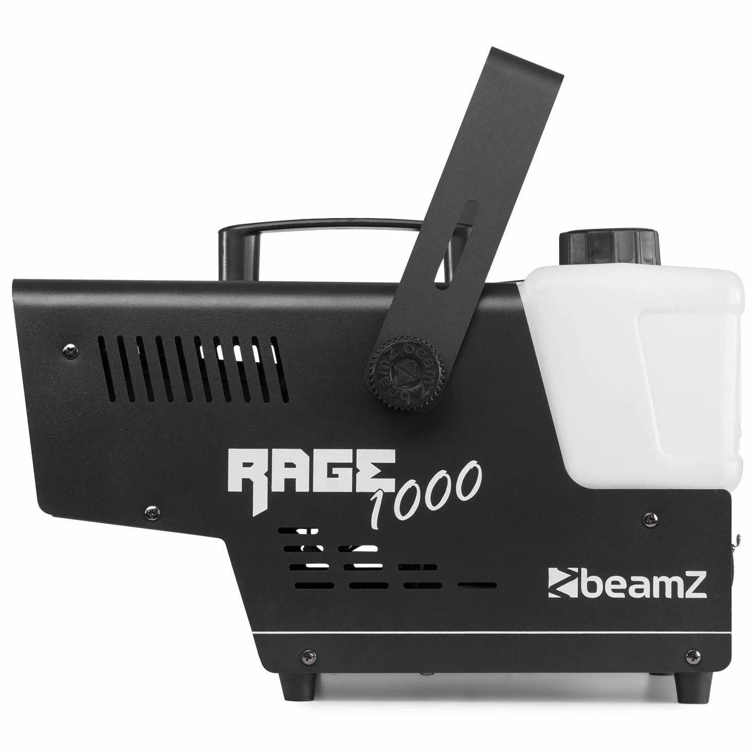 BeamZ Rage 1000 - potencia de1000 W, depósito de 2 litros, 2 mandos a distancia, 1 inalámbrico y otro con cable de 3m, caudal de 123 m3/min de humo por minuto, tiempo de calentamiento de 4 minutos